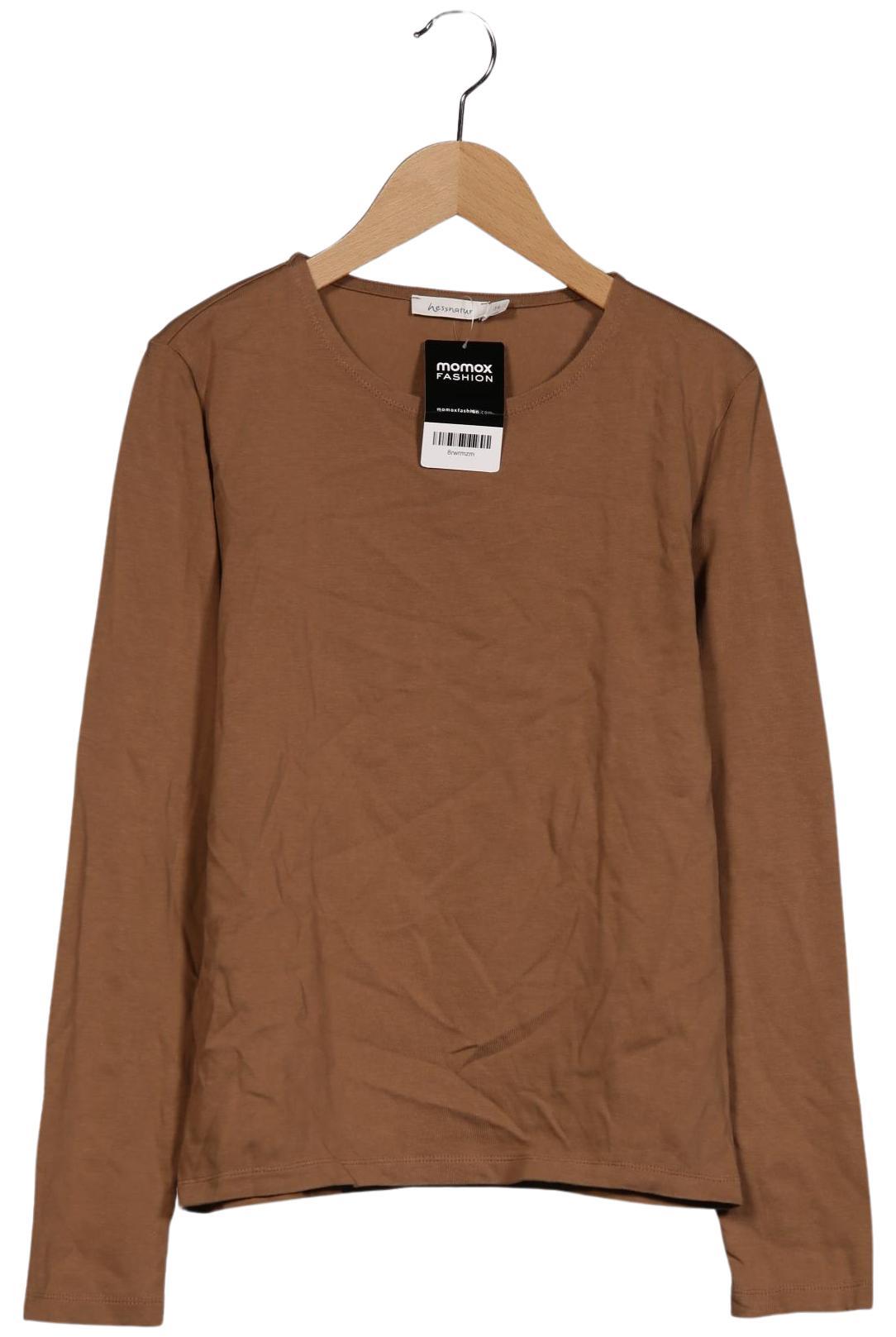 

hessnatur Damen Langarmshirt, braun, Gr. 34