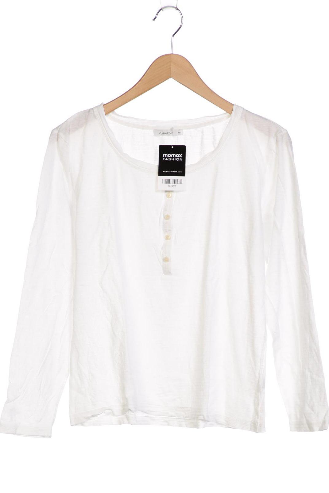 

hessnatur Damen Langarmshirt, weiß, Gr. 44