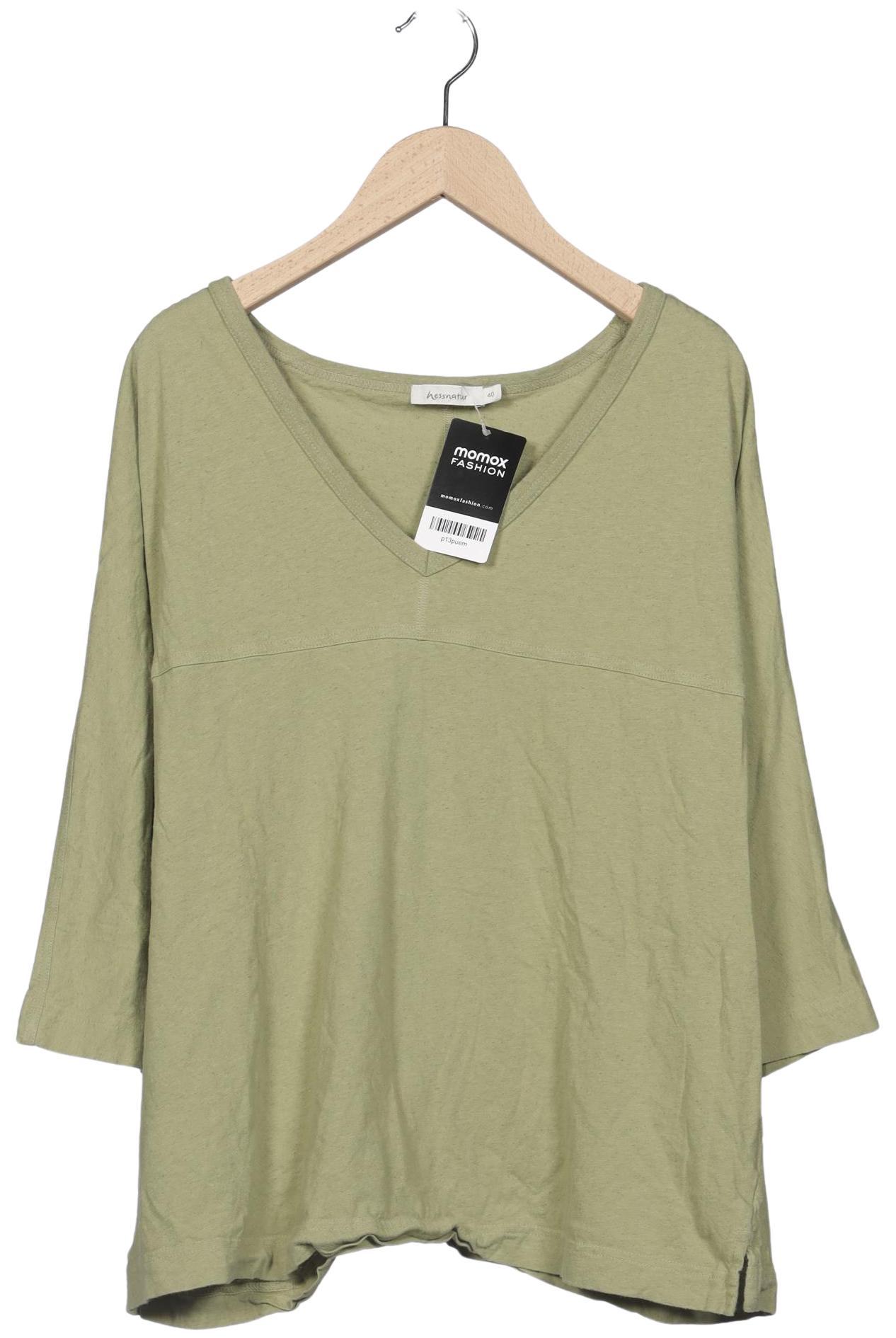 

hessnatur Damen Langarmshirt, hellgrün, Gr. 40
