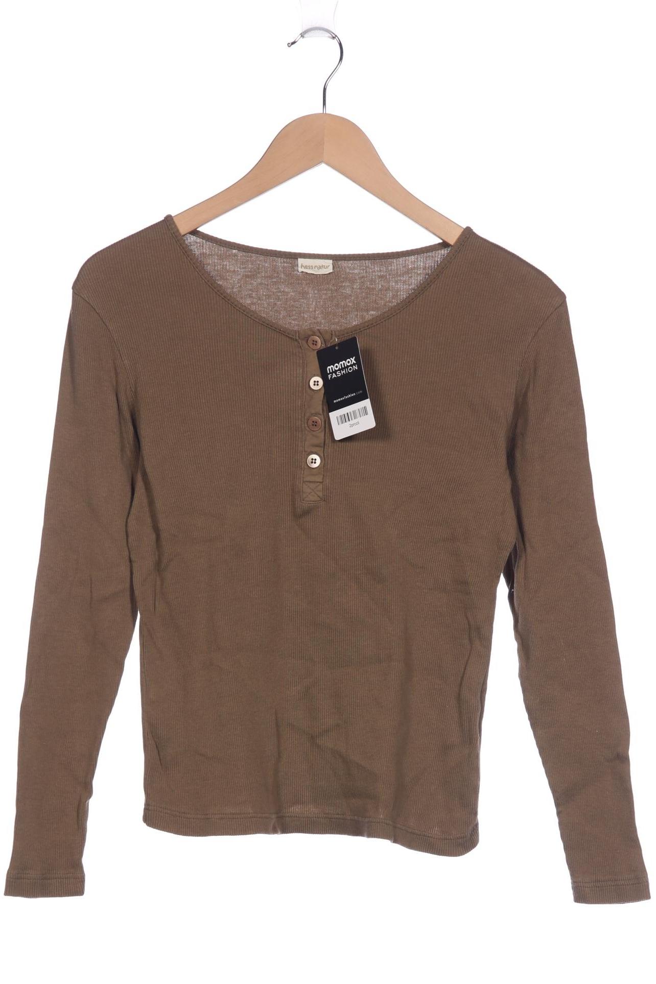 

hessnatur Damen Langarmshirt, braun, Gr. 38