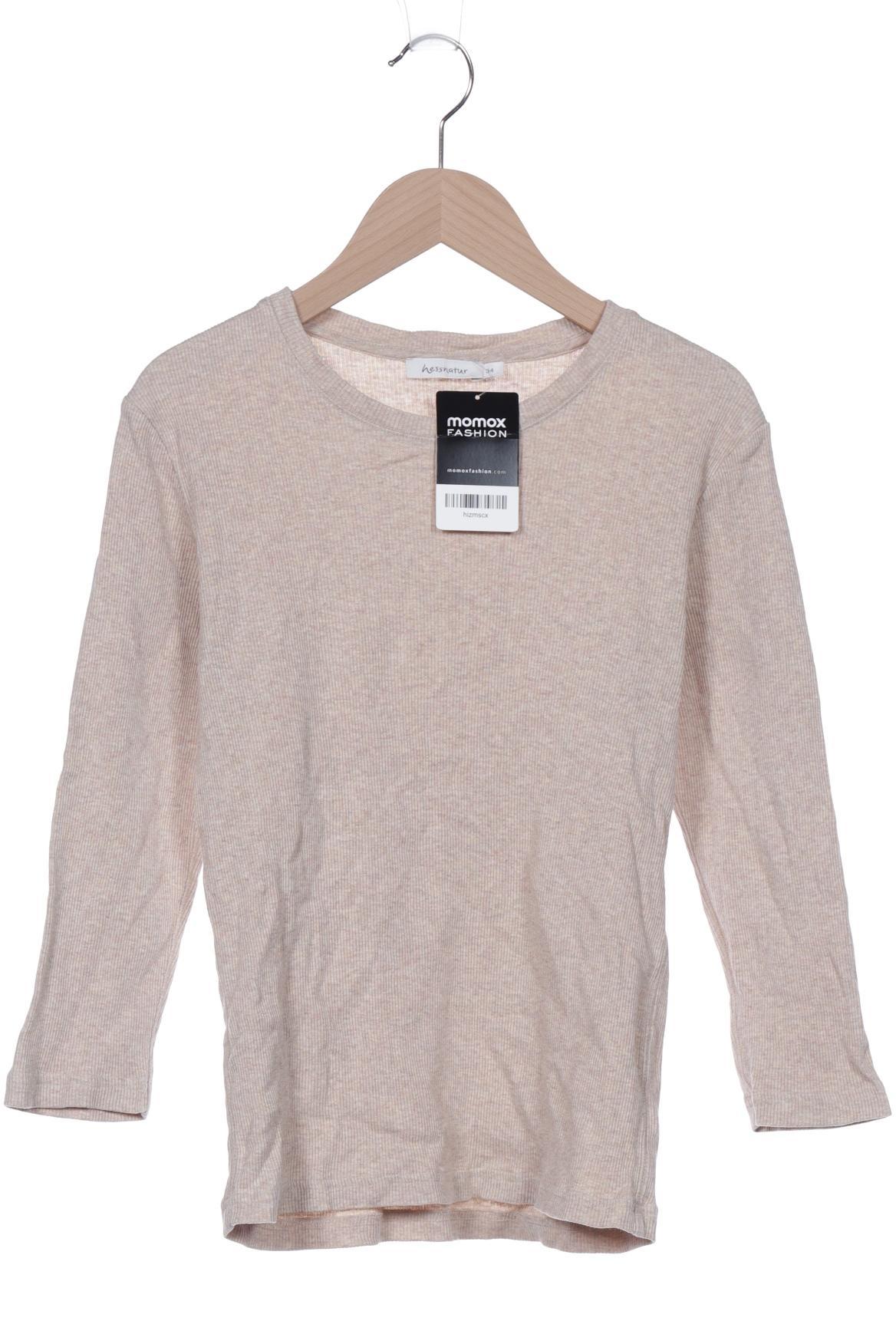 

hessnatur Damen Langarmshirt, beige, Gr. 34