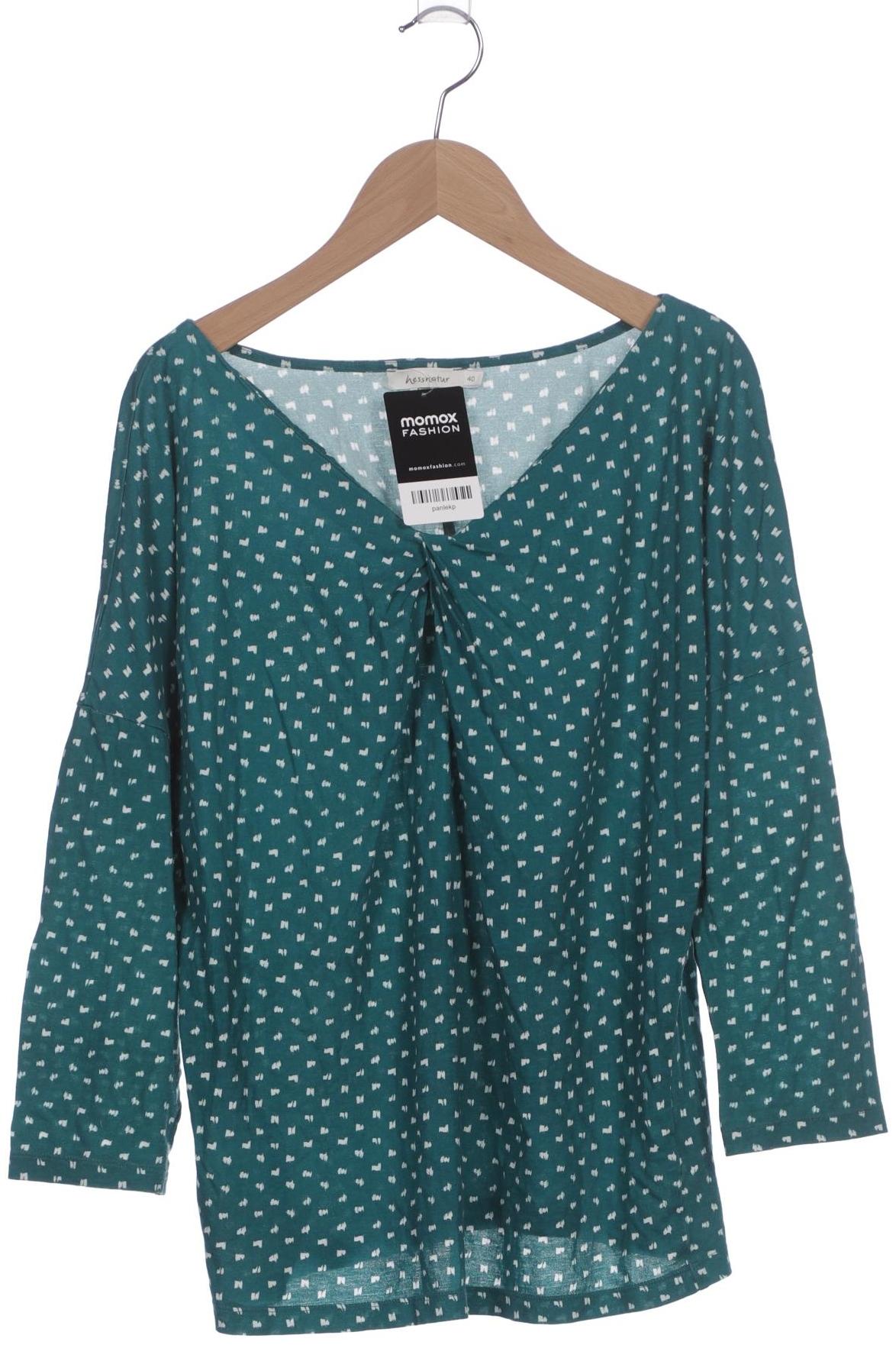 

hessnatur Damen Langarmshirt, türkis, Gr. 40