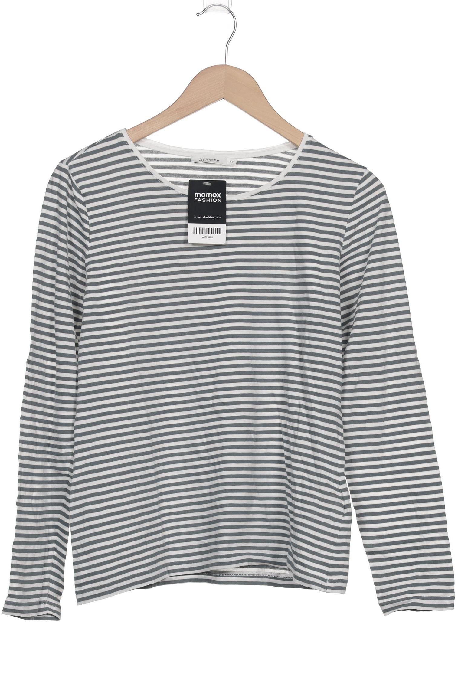 

hessnatur Damen Langarmshirt, türkis, Gr. 40