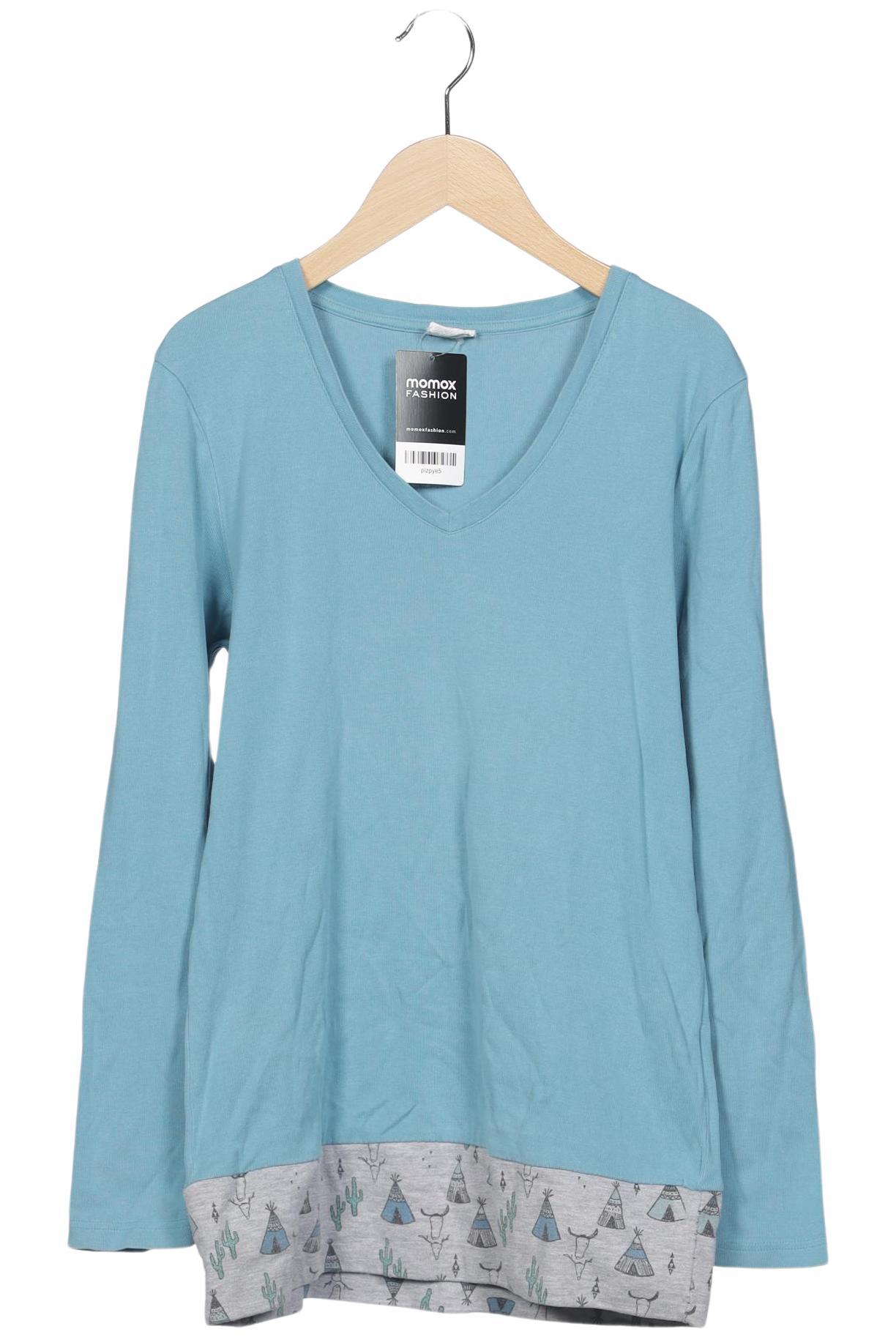 

hessnatur Damen Langarmshirt, hellblau, Gr. 40