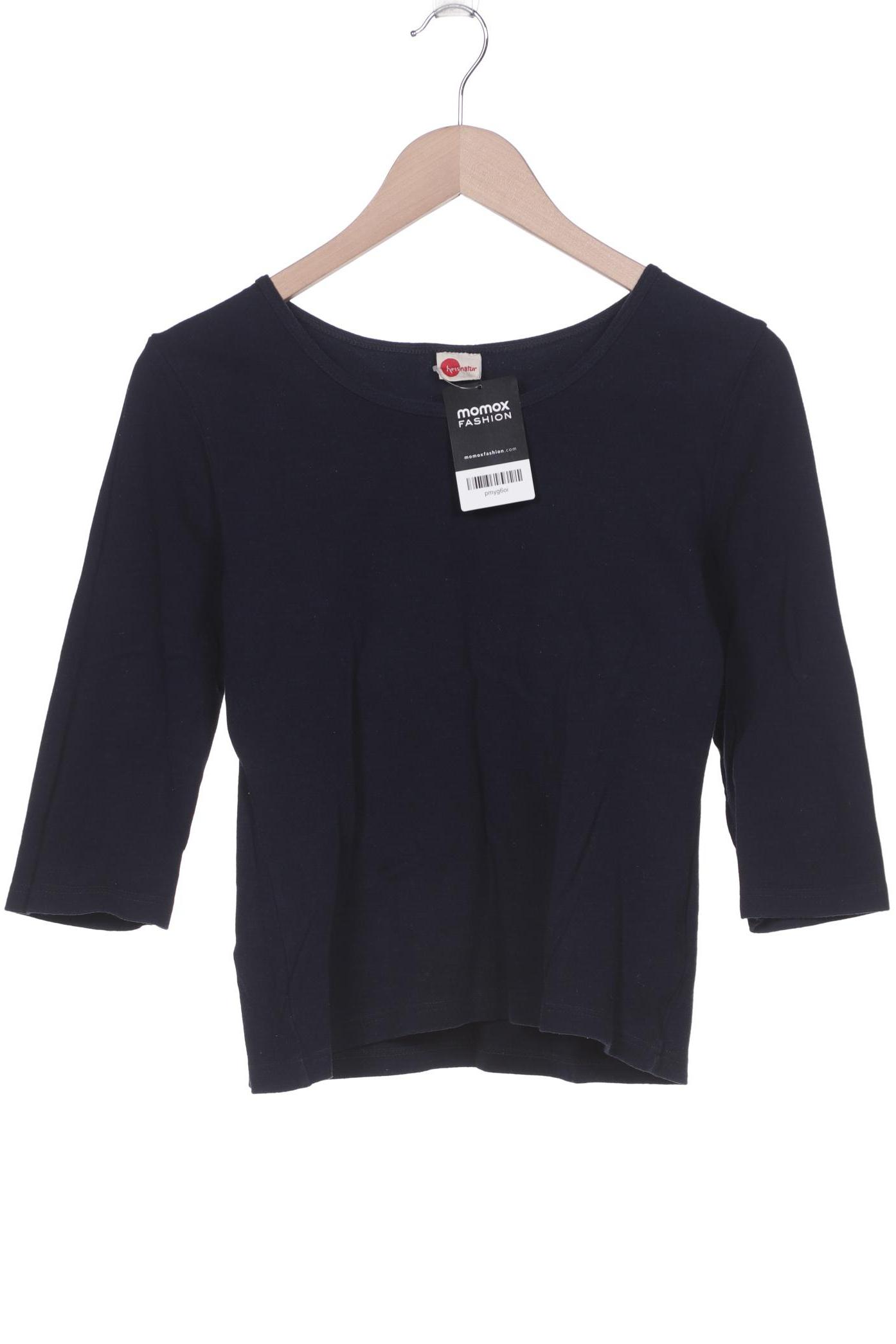 

hessnatur Damen Langarmshirt, marineblau, Gr. 38