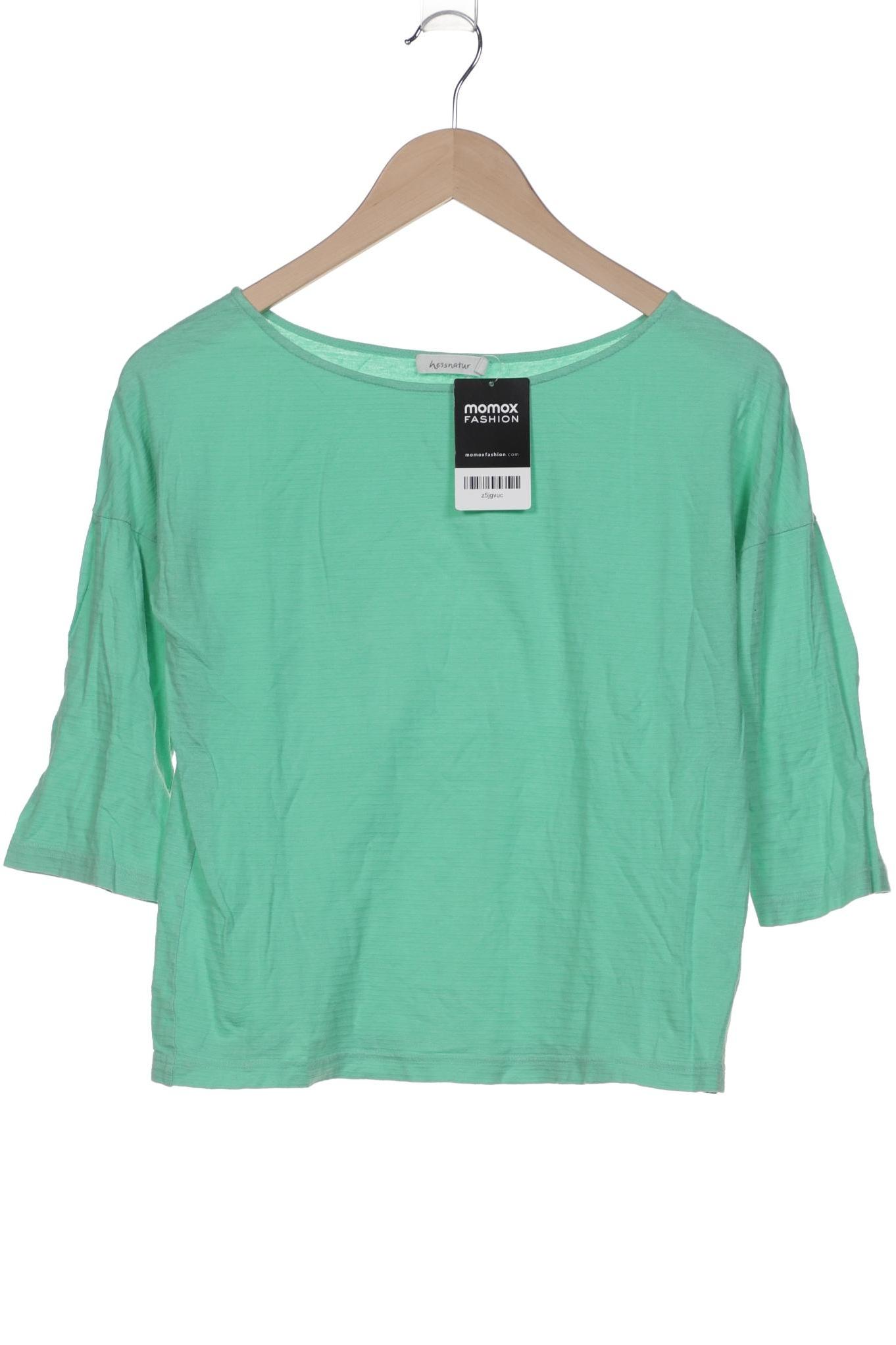 

hessnatur Damen Langarmshirt, grün, Gr. 34