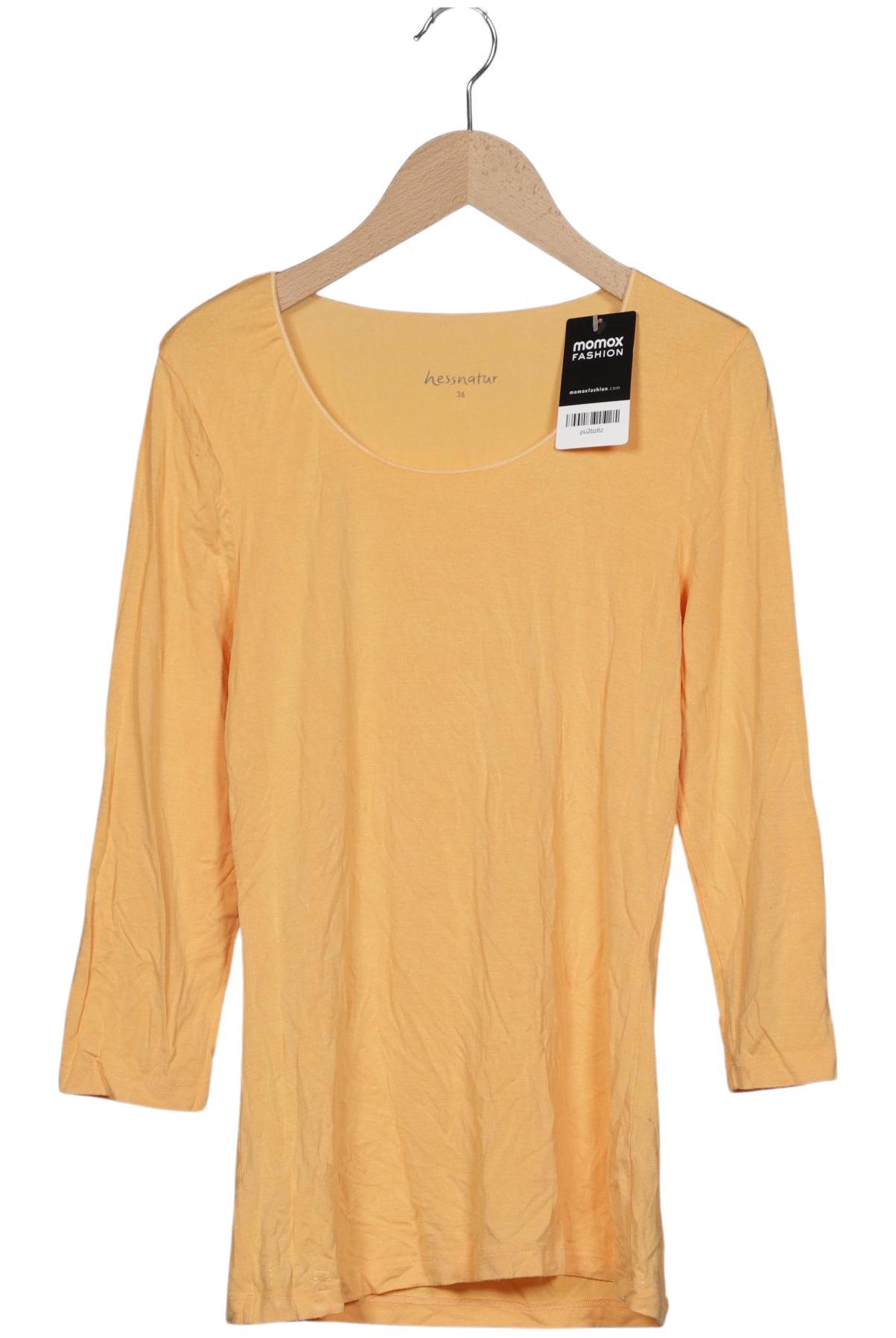 

hessnatur Damen Langarmshirt, gelb, Gr. 36