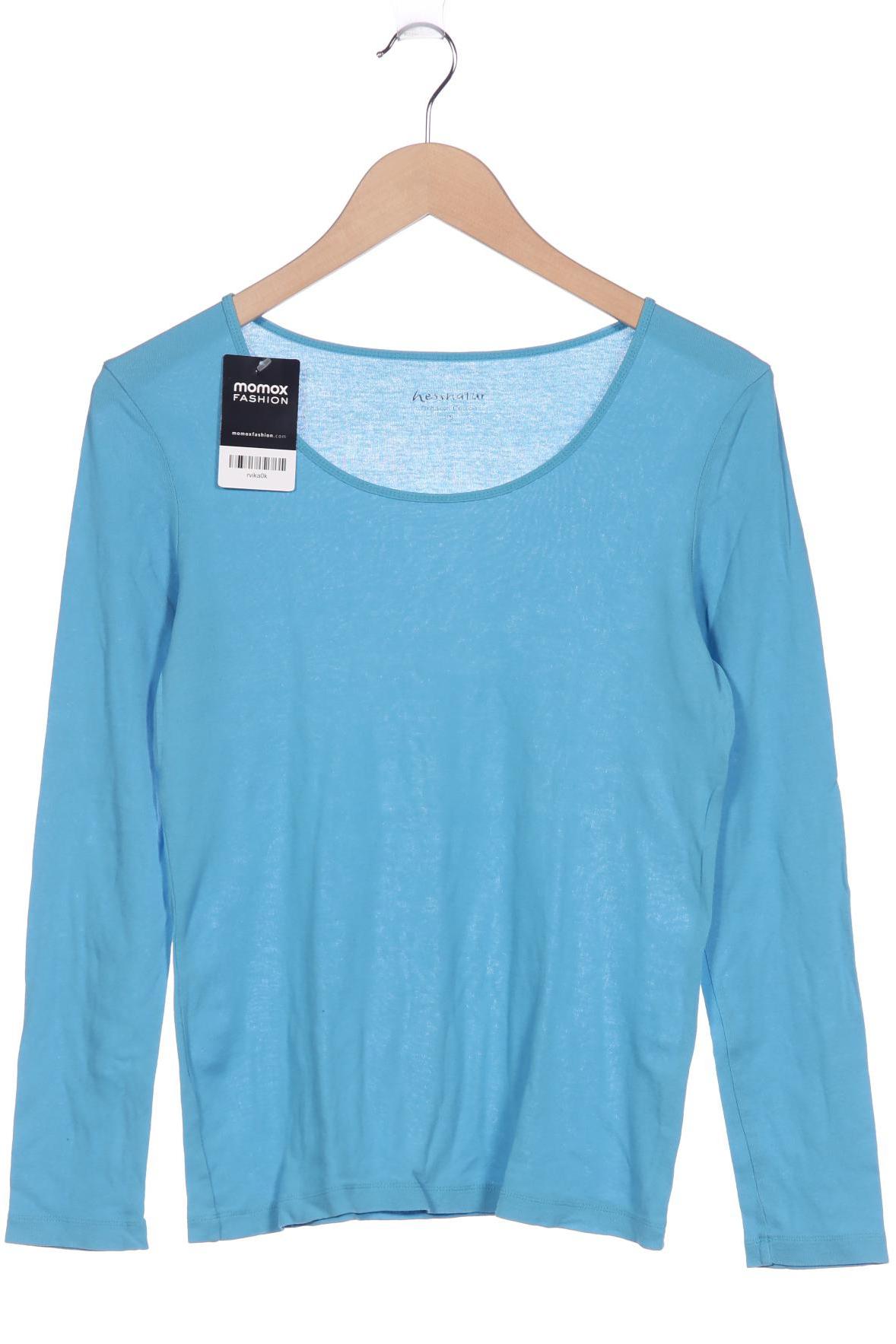 

hessnatur Damen Langarmshirt, blau, Gr. 38