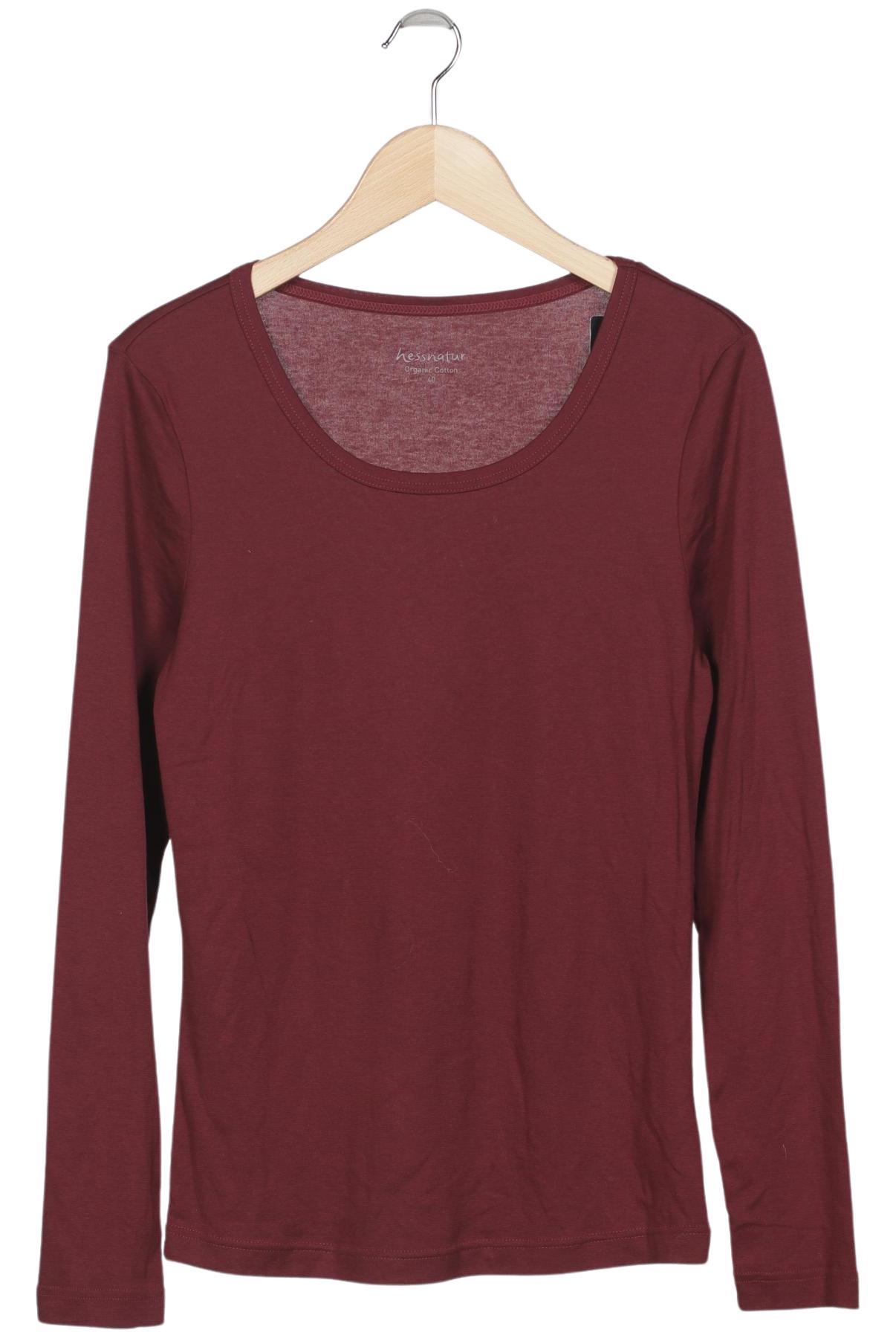 

hessnatur Damen Langarmshirt, bordeaux, Gr. 40