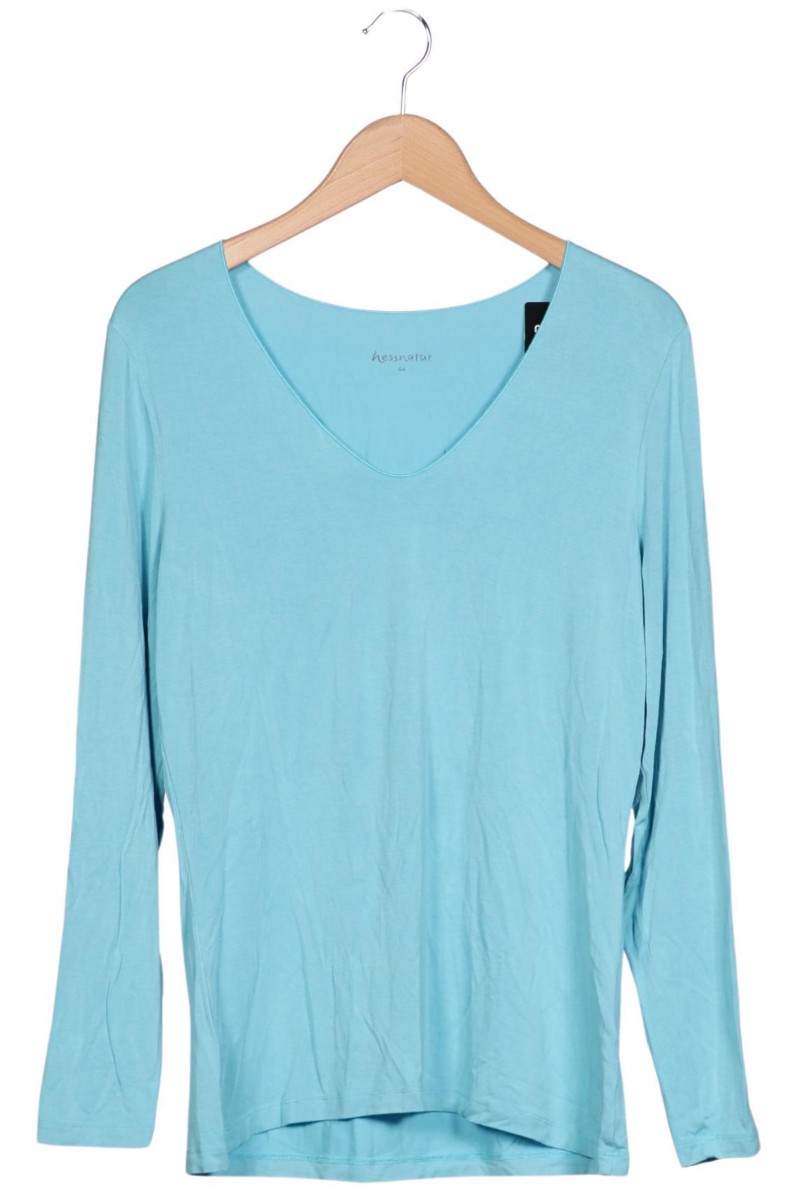 

hessnatur Damen Langarmshirt, hellblau, Gr. 44