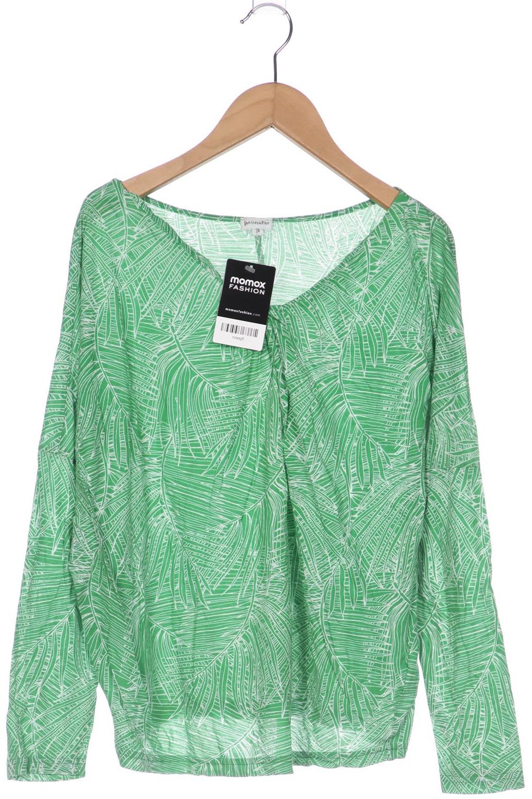 

hessnatur Damen Langarmshirt, grün, Gr. 38