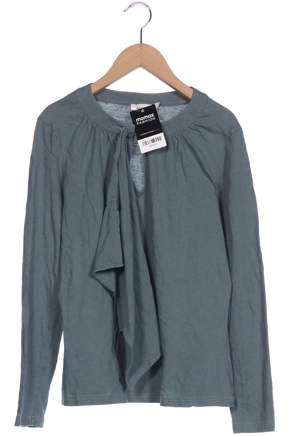

hessnatur Damen Langarmshirt, türkis, Gr. 38