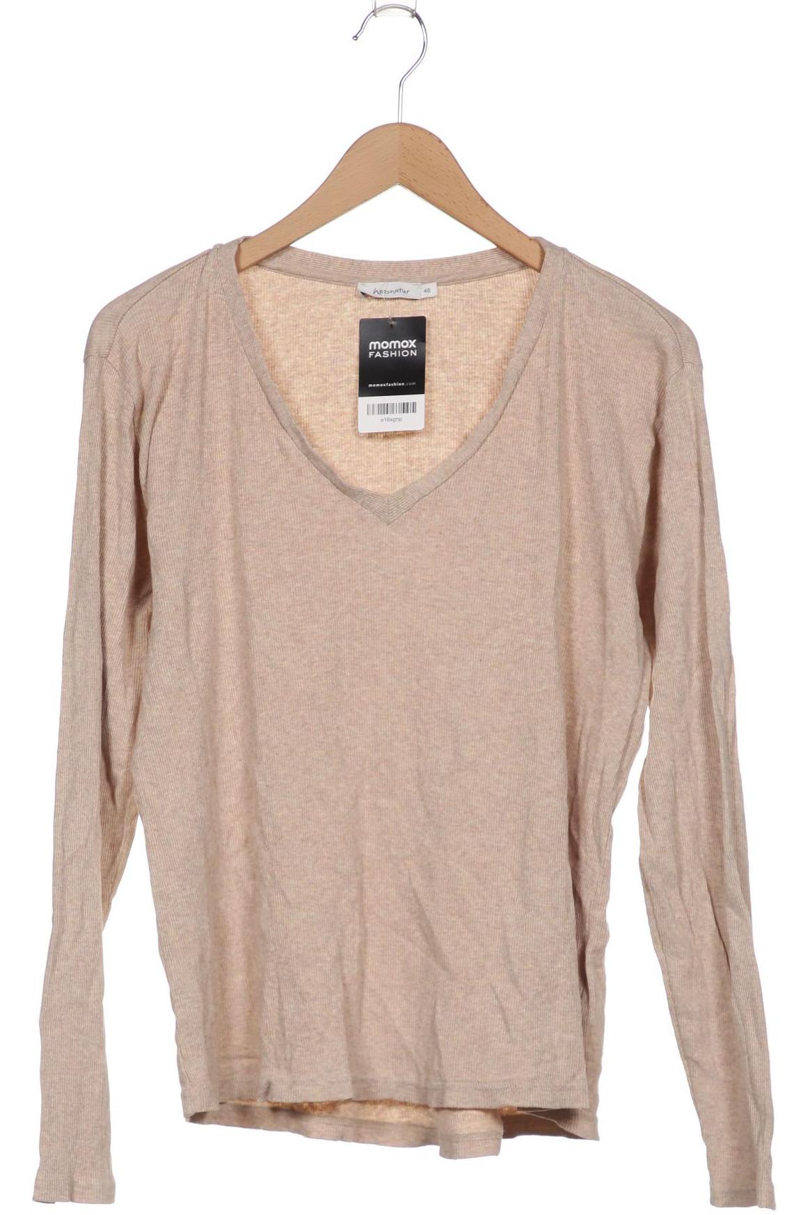 

hessnatur Damen Langarmshirt, beige, Gr. 48