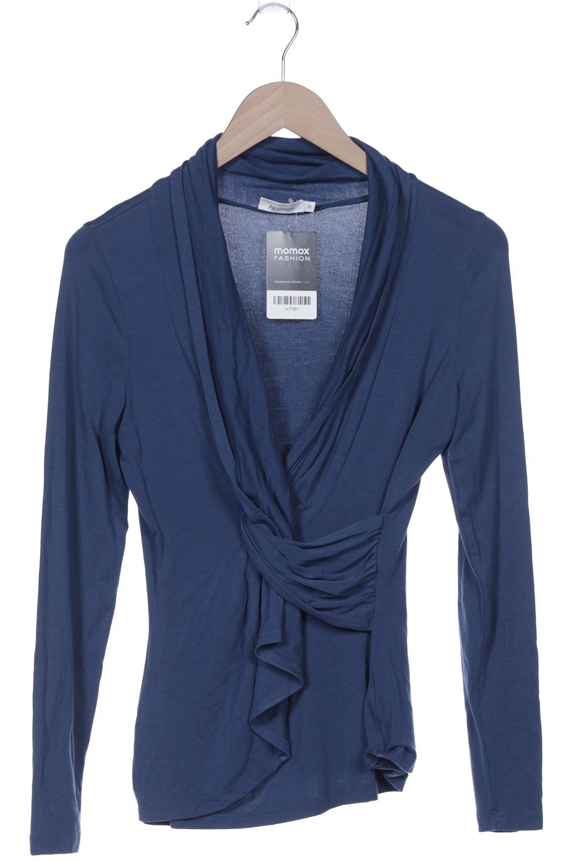 

hessnatur Damen Langarmshirt, blau, Gr. 36