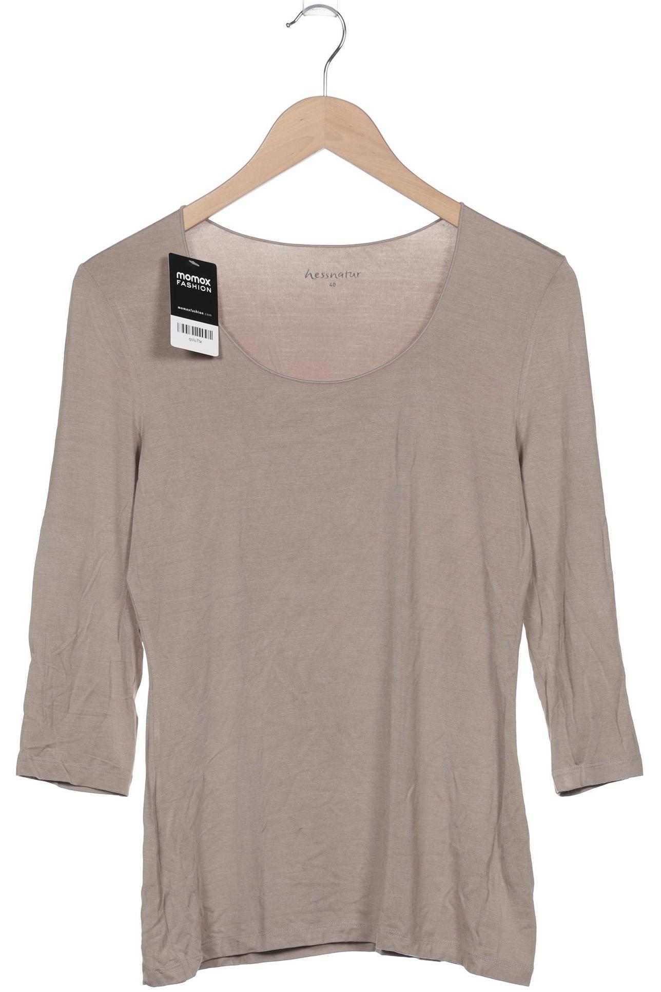 

hessnatur Damen Langarmshirt, braun, Gr. 40