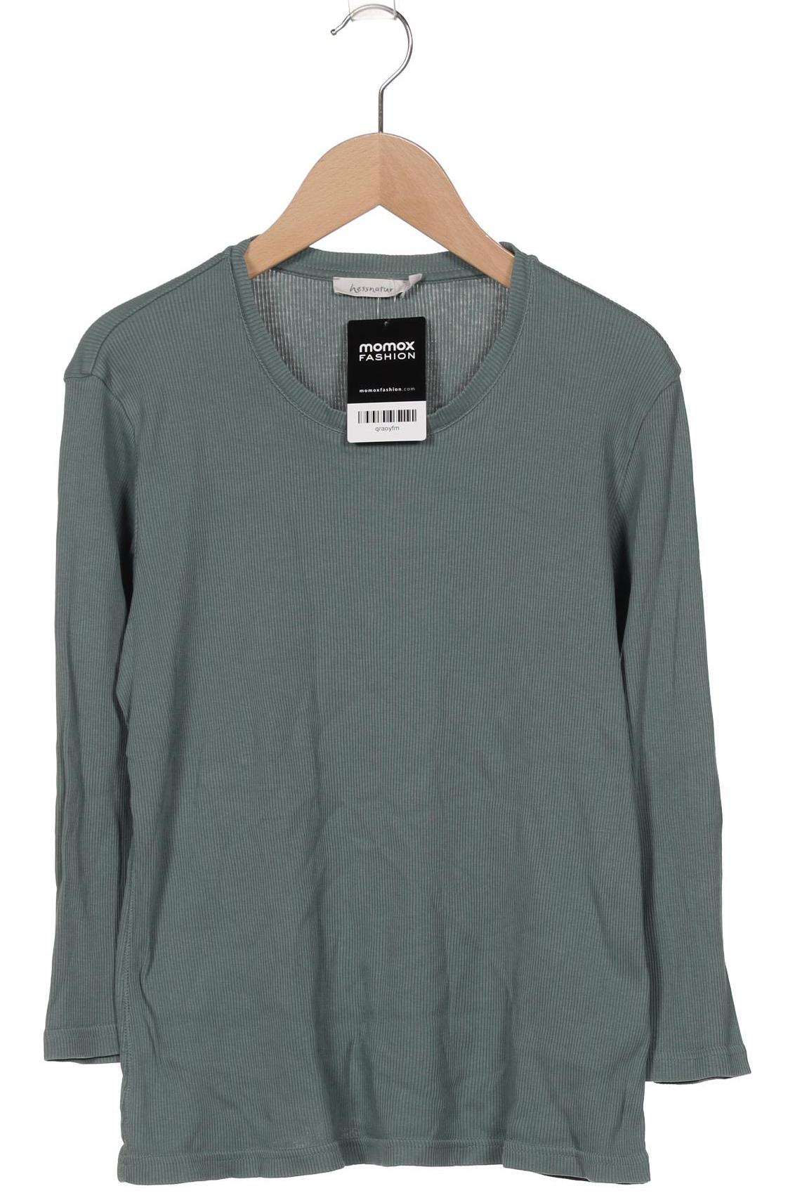 

hessnatur Damen Langarmshirt, grün, Gr. 38