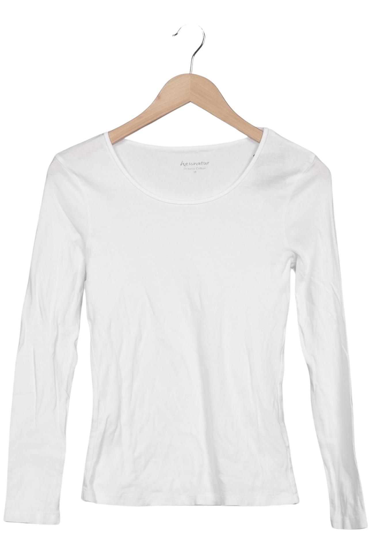 

hessnatur Damen Langarmshirt, weiß, Gr. 38