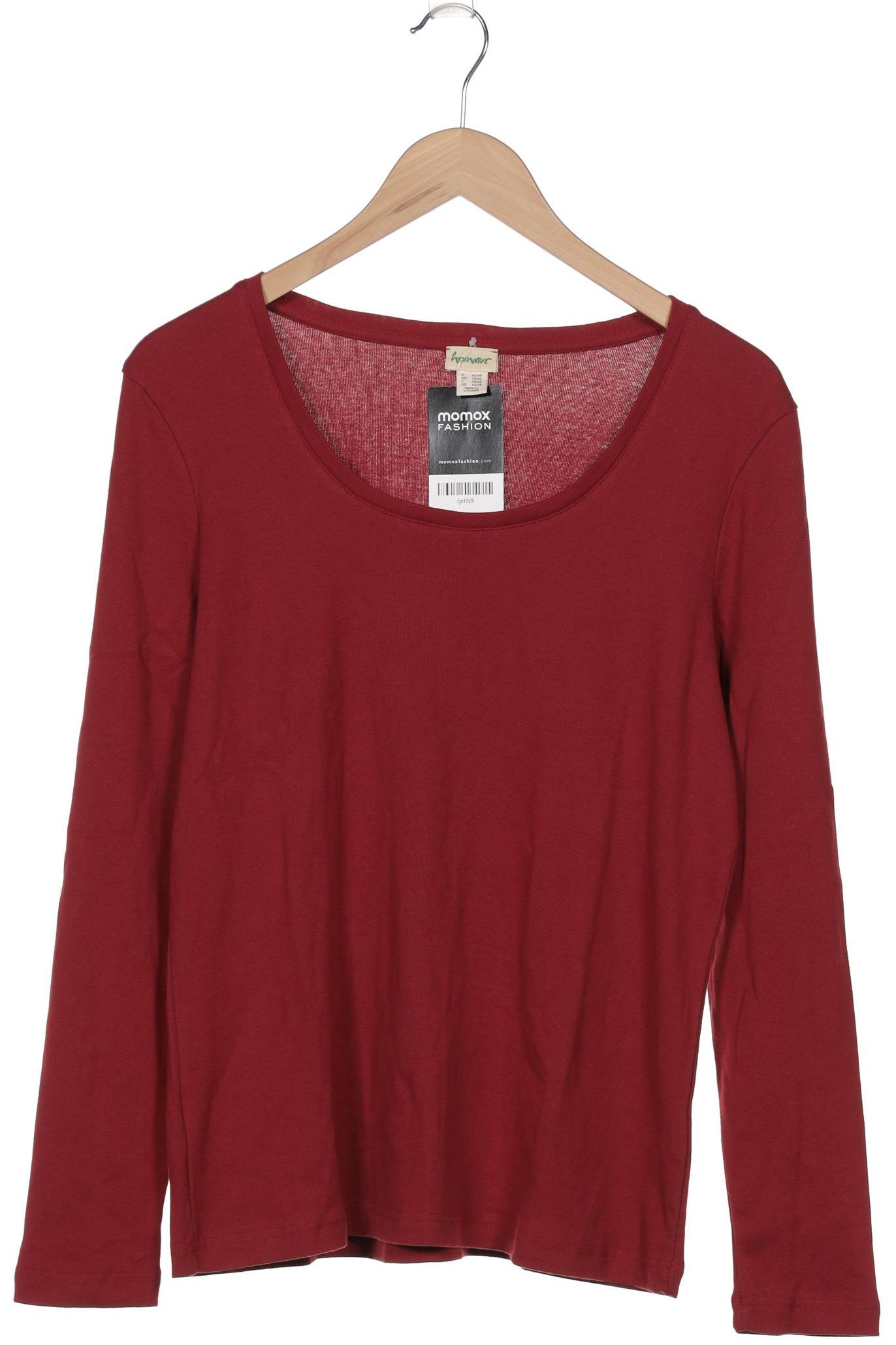

hessnatur Damen Langarmshirt, bordeaux, Gr. 44