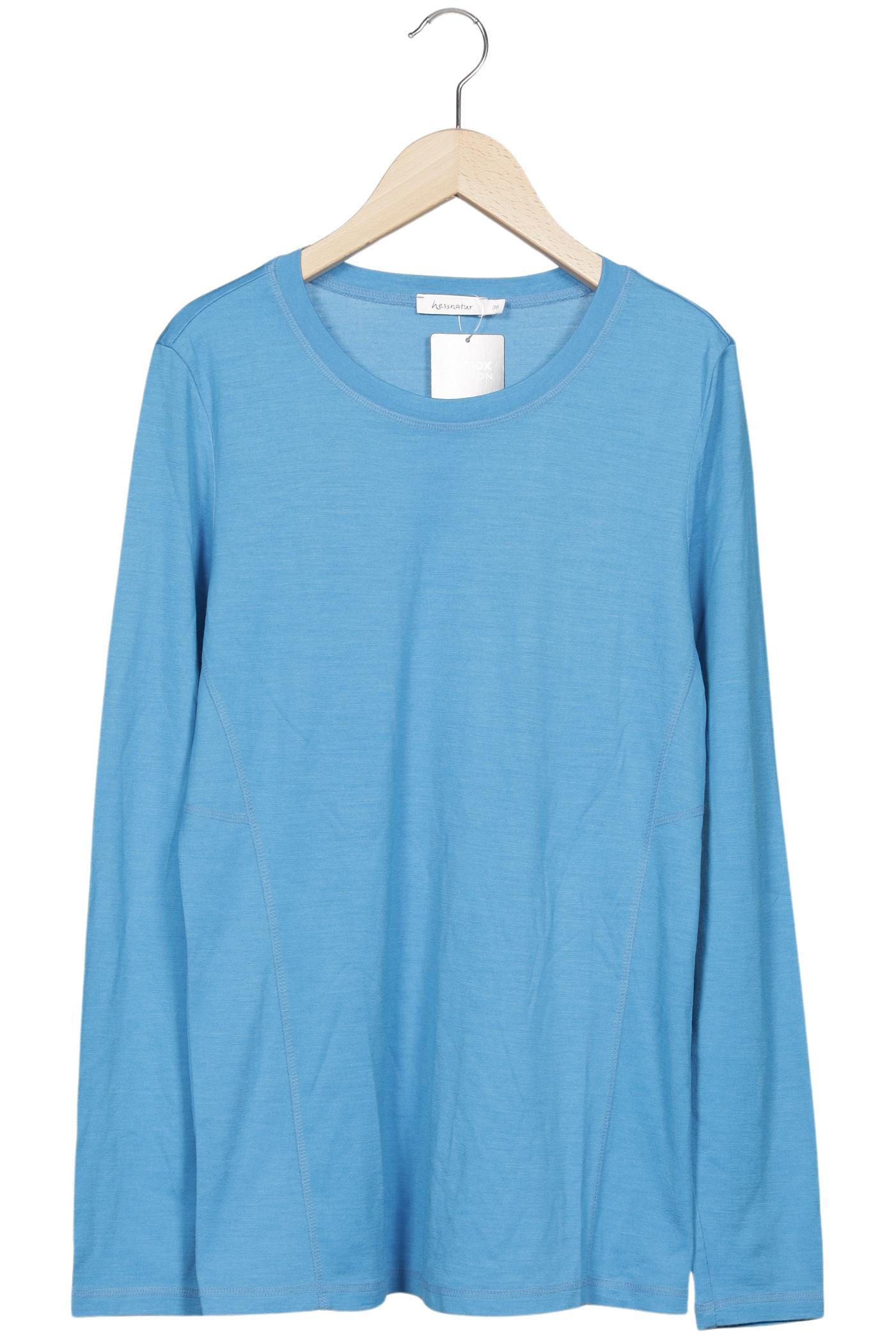 

hessnatur Damen Langarmshirt, hellblau, Gr. 36
