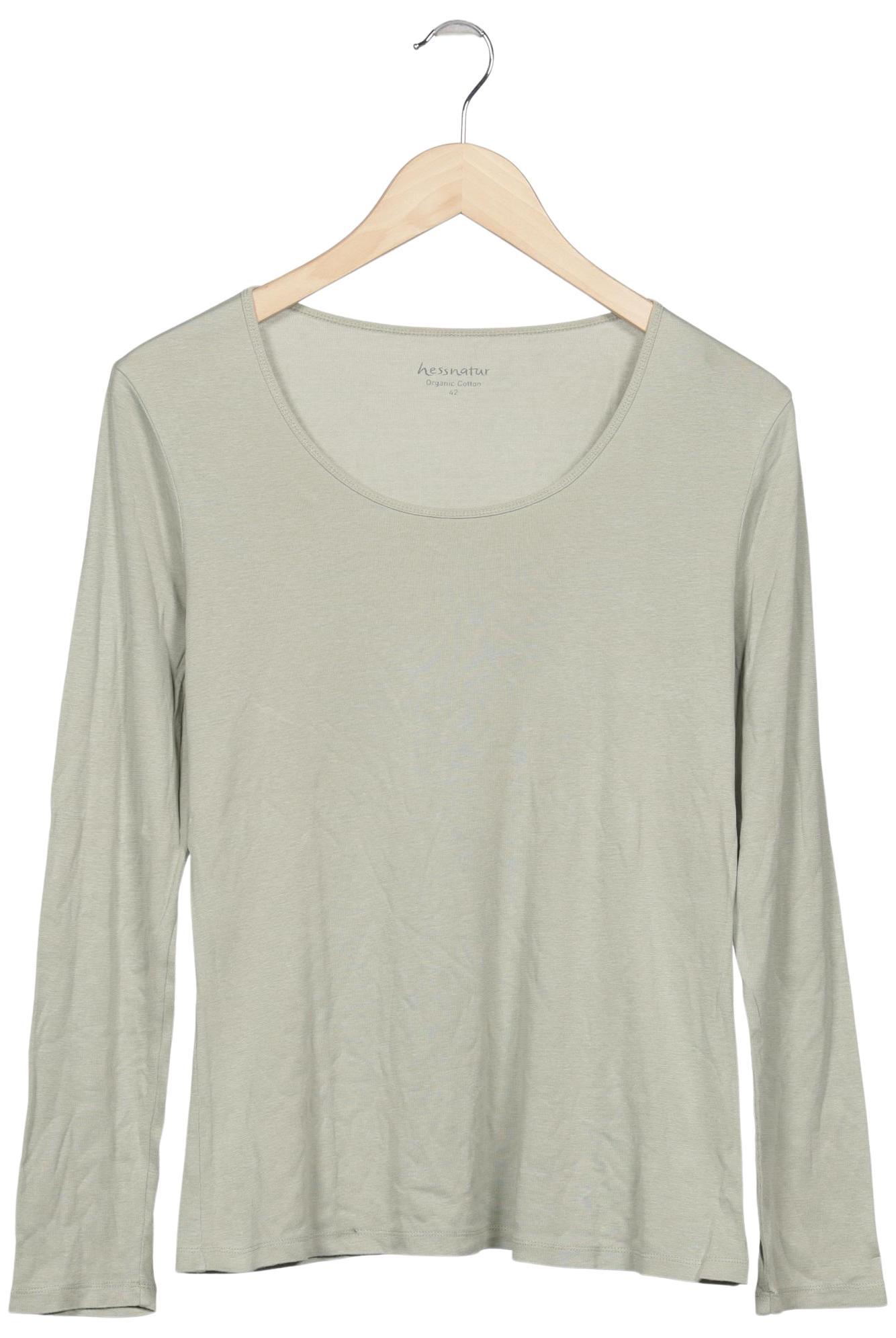 

hessnatur Damen Langarmshirt, hellgrün, Gr. 42