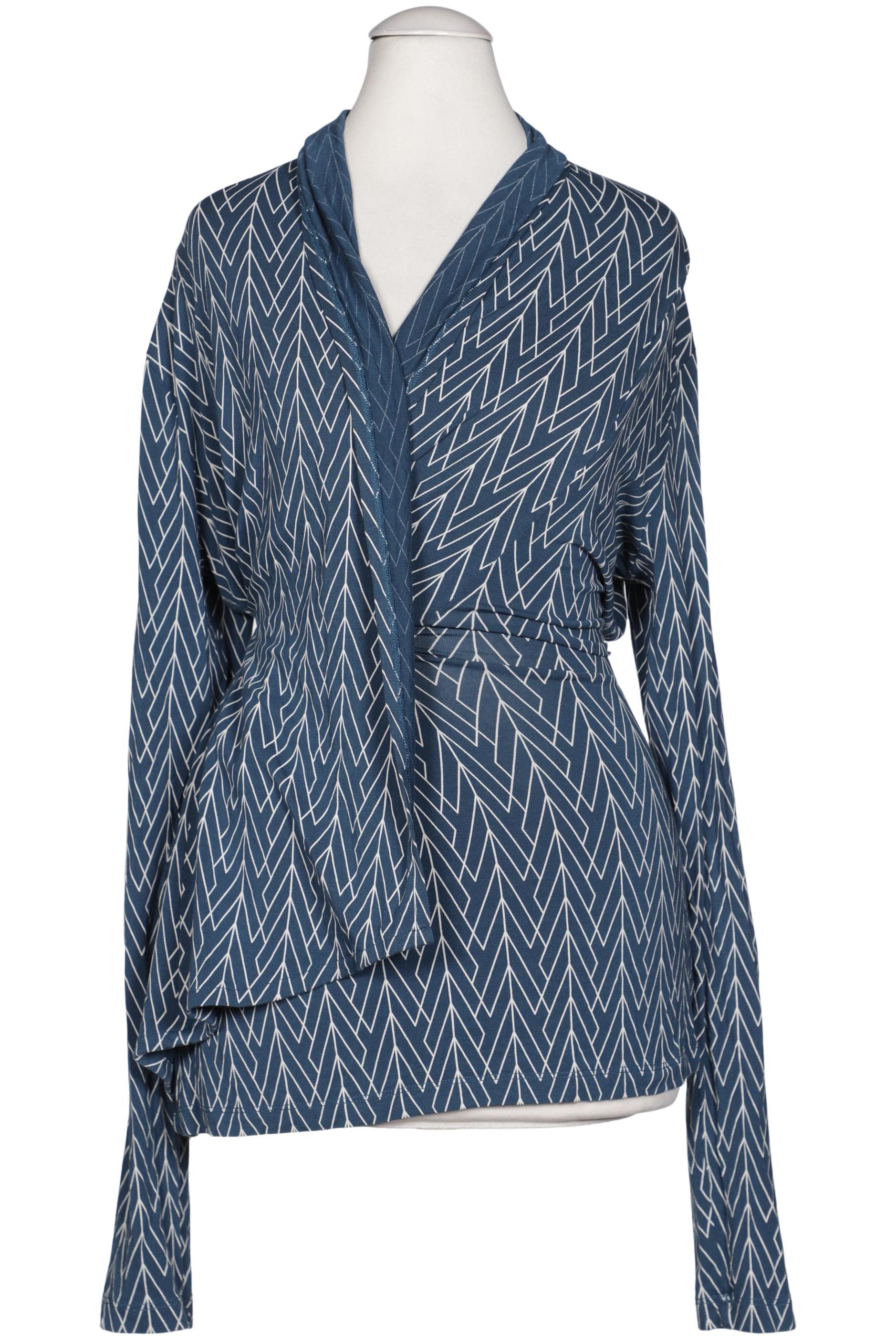 

hessnatur Damen Langarmshirt, blau, Gr. 38