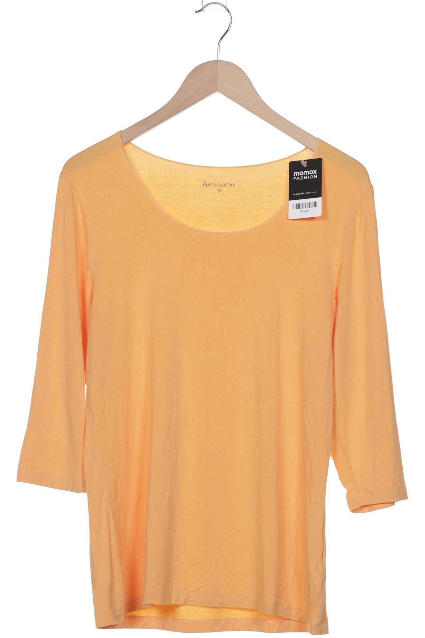 

hessnatur Damen Langarmshirt, orange, Gr. 48