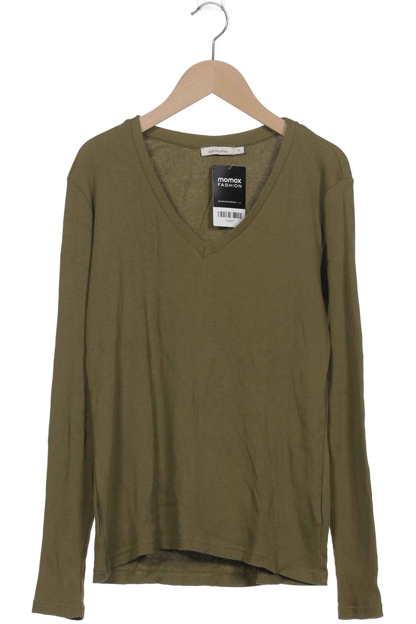

hessnatur Damen Langarmshirt, grün, Gr. 40