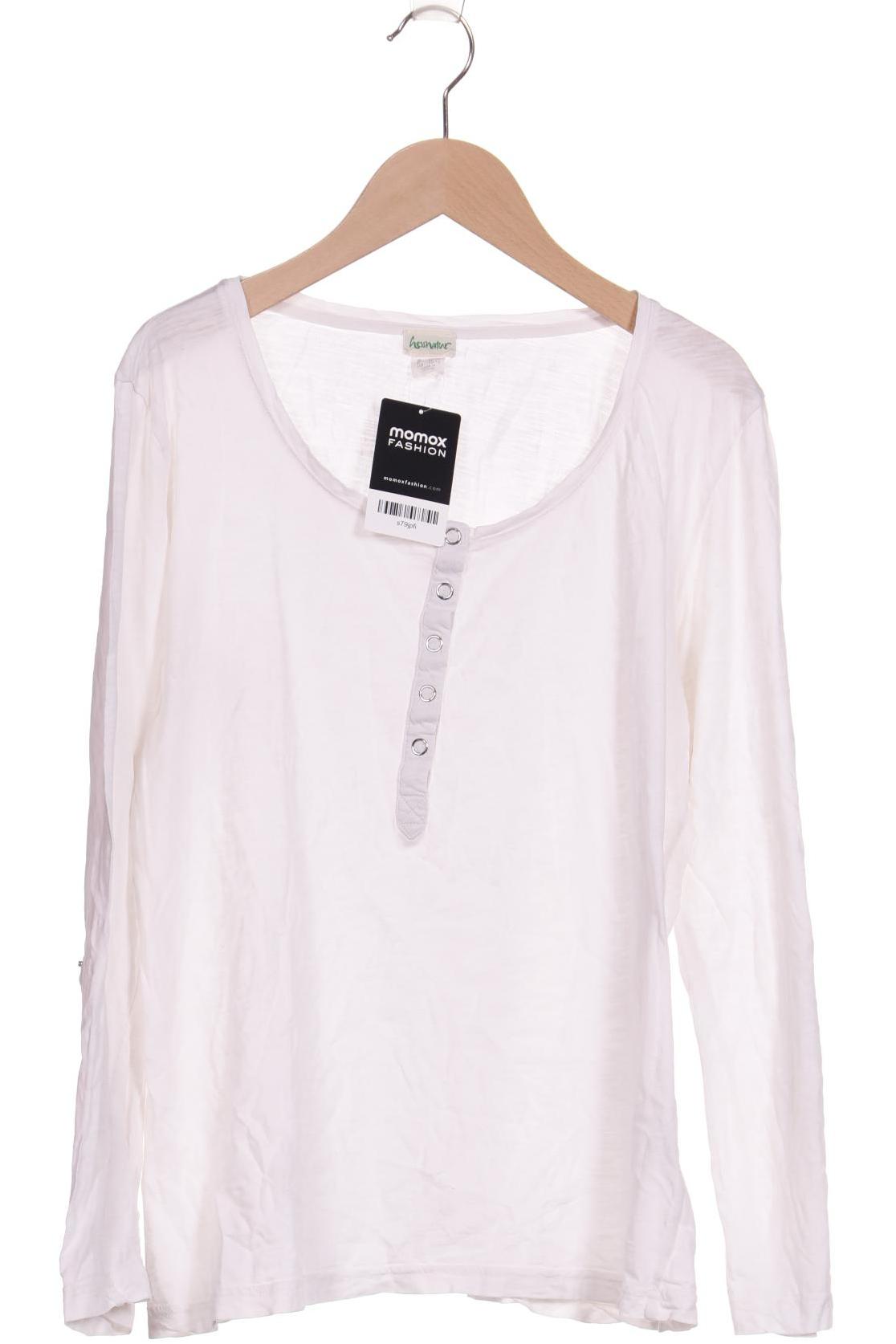 

hessnatur Damen Langarmshirt, weiß, Gr. 40