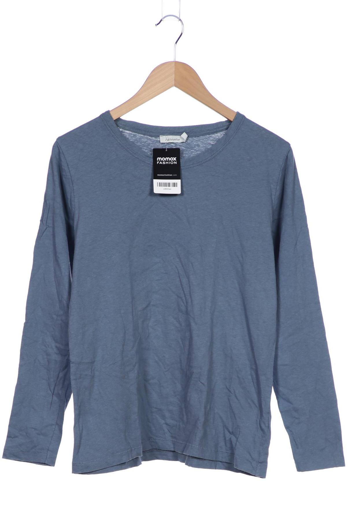 

hessnatur Damen Langarmshirt, blau, Gr. 42
