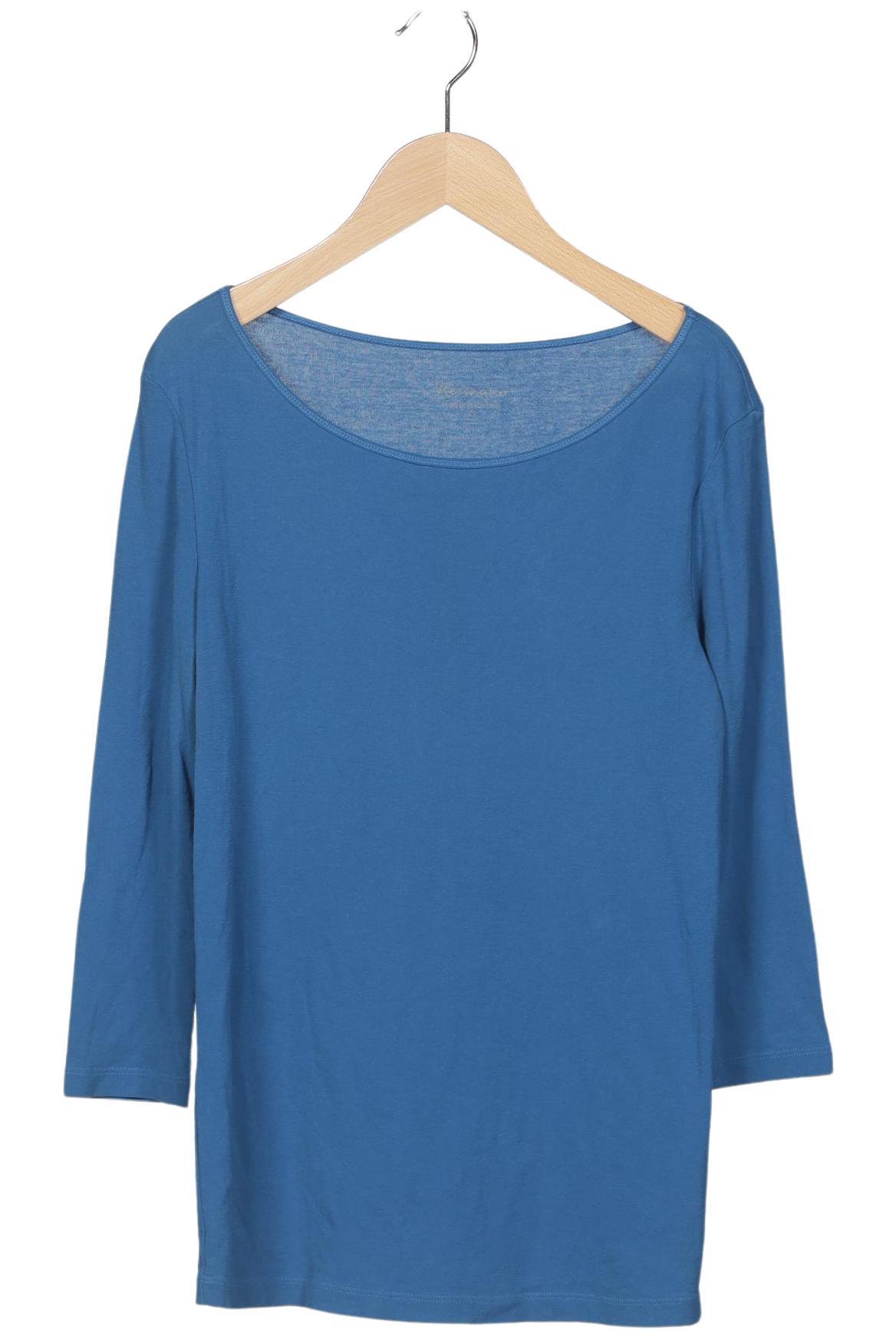 

hessnatur Damen Langarmshirt, blau, Gr. 42