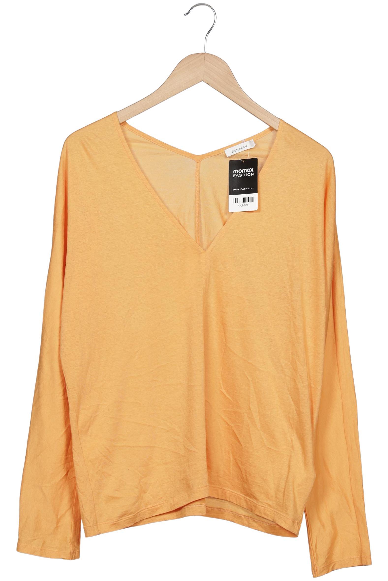 

hessnatur Damen Langarmshirt, orange, Gr. 40