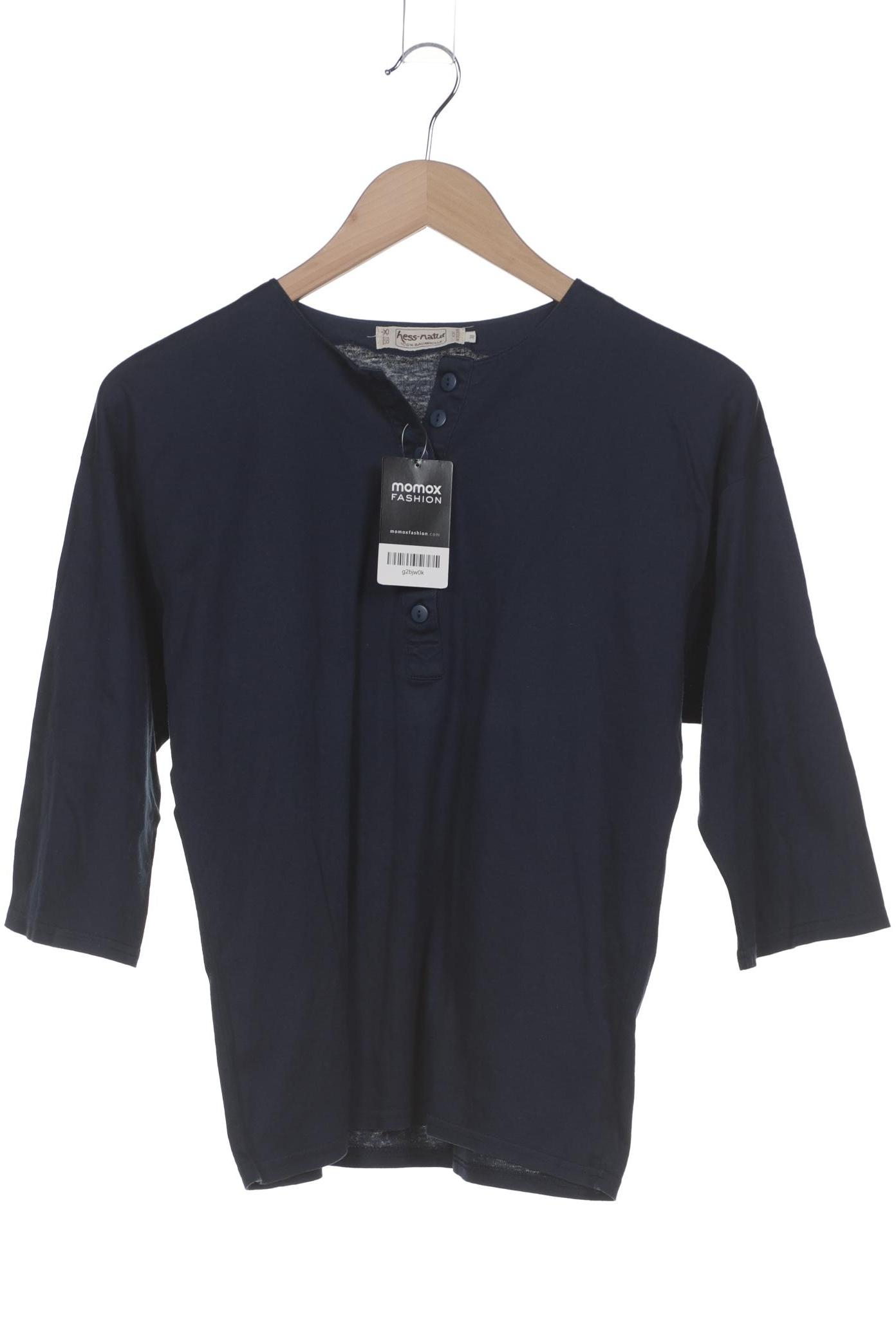 

hessnatur Damen Langarmshirt, marineblau, Gr. 38