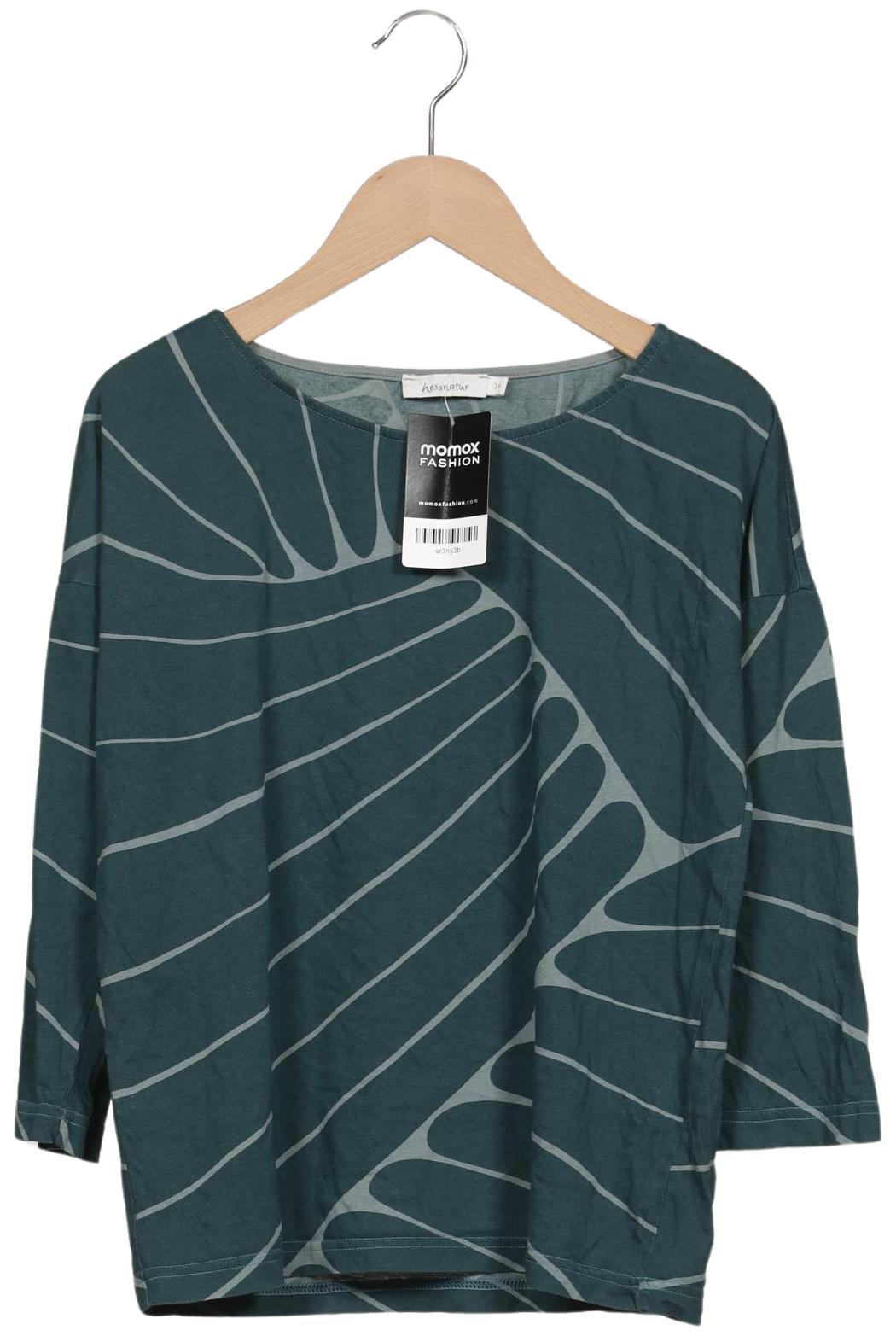 

hessnatur Damen Langarmshirt, grün, Gr. 34