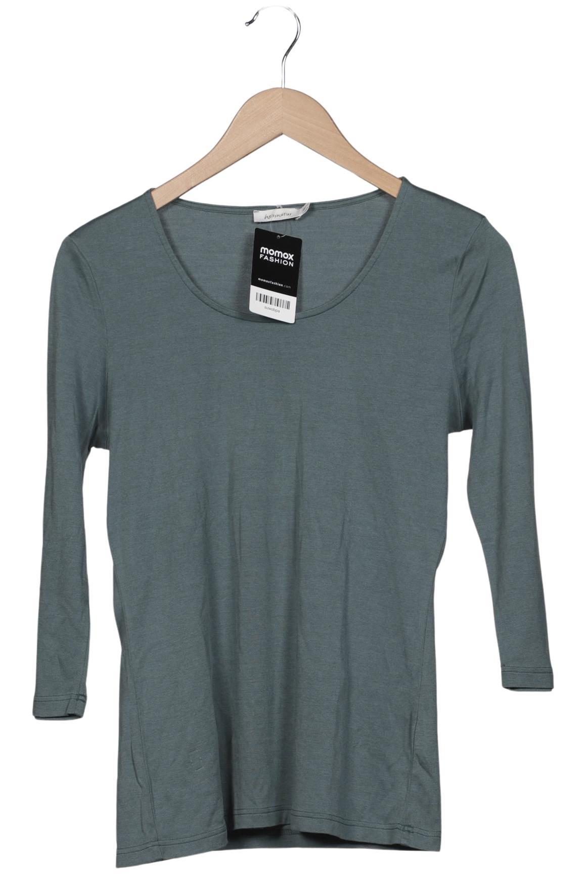 

hessnatur Damen Langarmshirt, türkis, Gr. 40