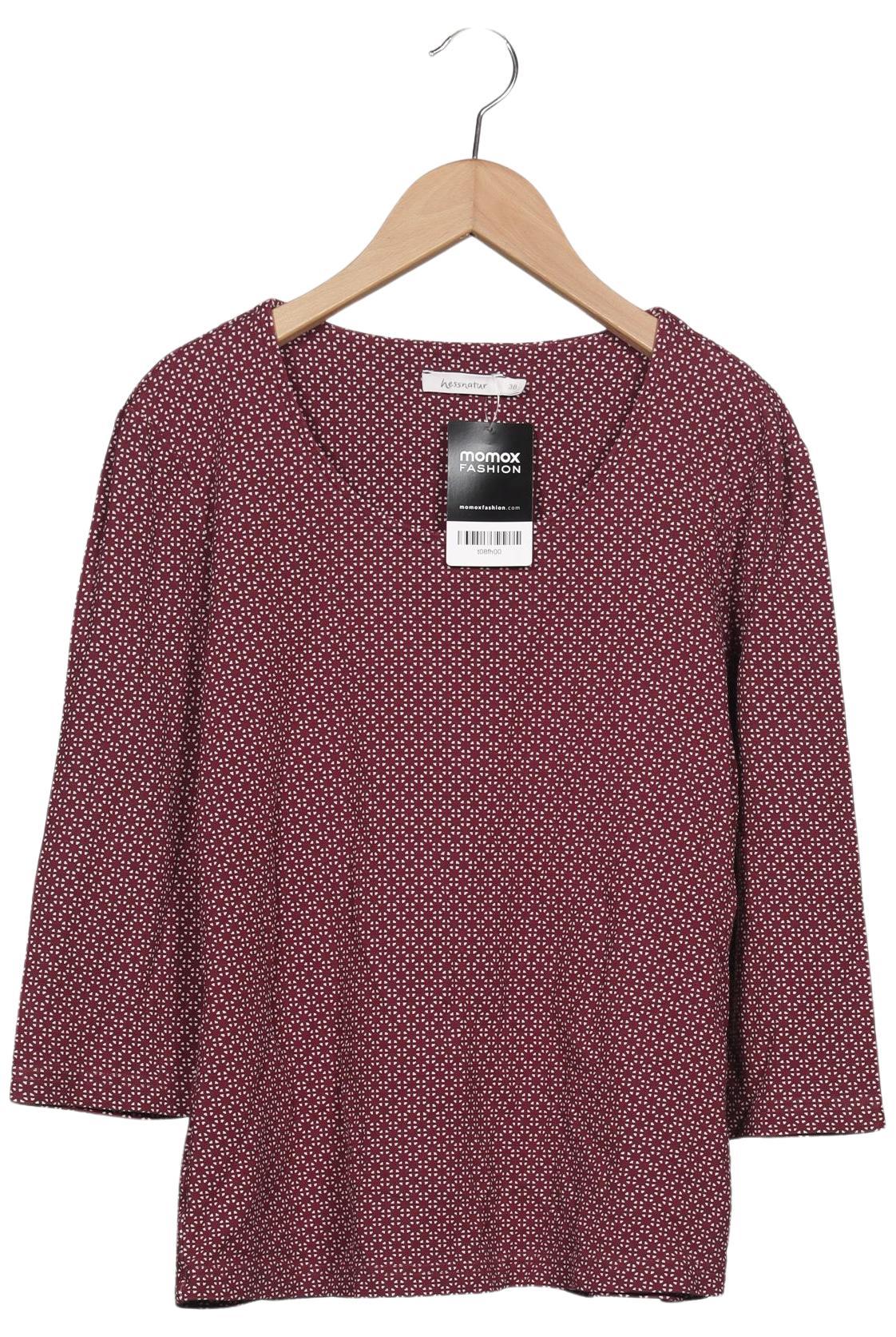 

hessnatur Damen Langarmshirt, bordeaux, Gr. 38