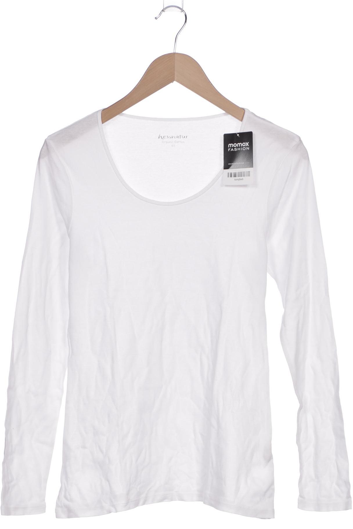 

hessnatur Damen Langarmshirt, weiß, Gr. 40