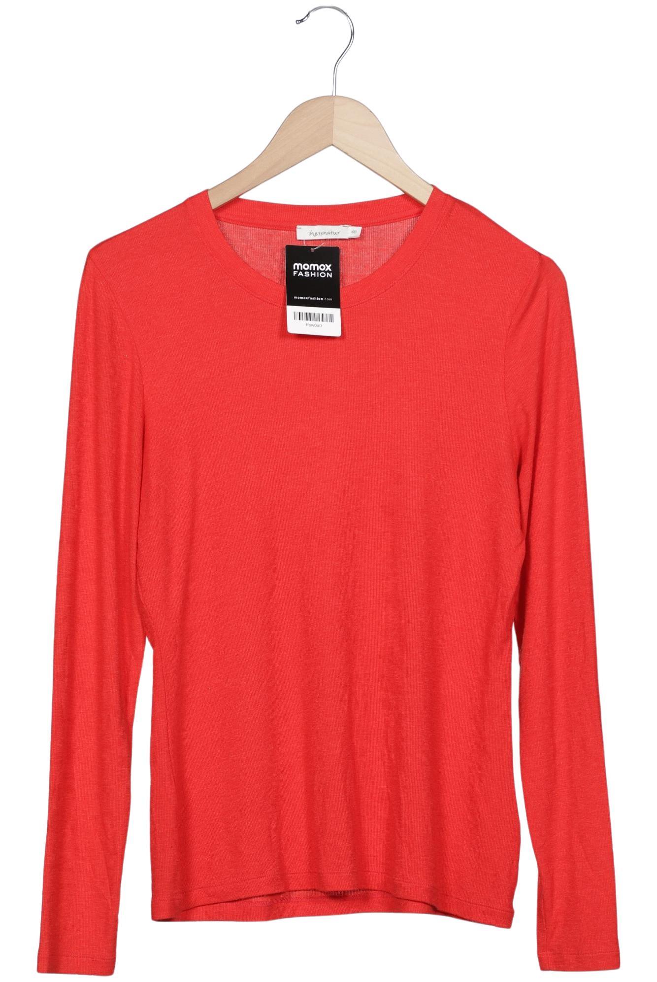 

hessnatur Damen Langarmshirt, rot, Gr. 40