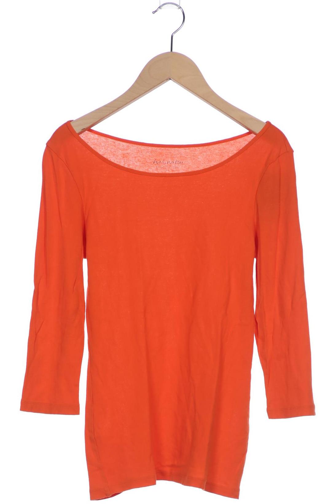 

hessnatur Damen Langarmshirt, orange, Gr. 34