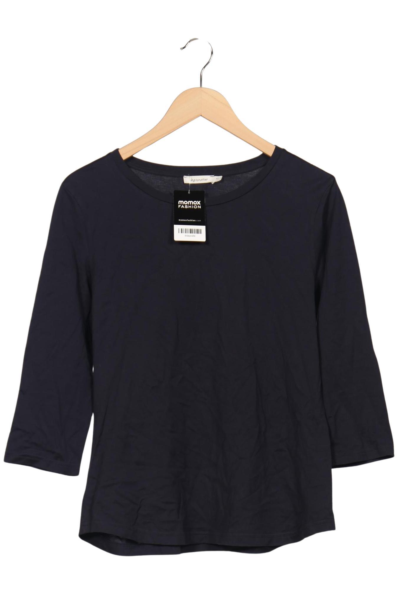 

hessnatur Damen Langarmshirt, marineblau, Gr. 40