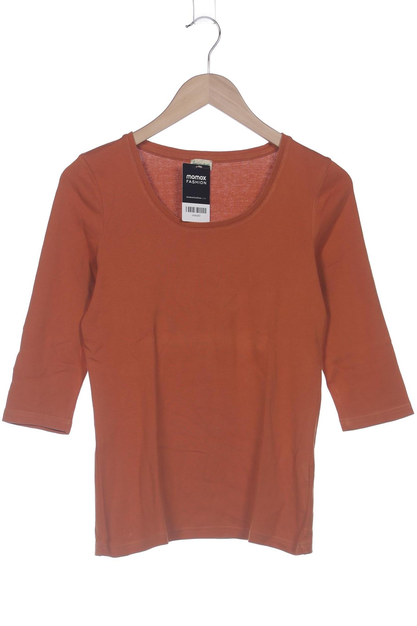 

hessnatur Damen Langarmshirt, orange, Gr. 36