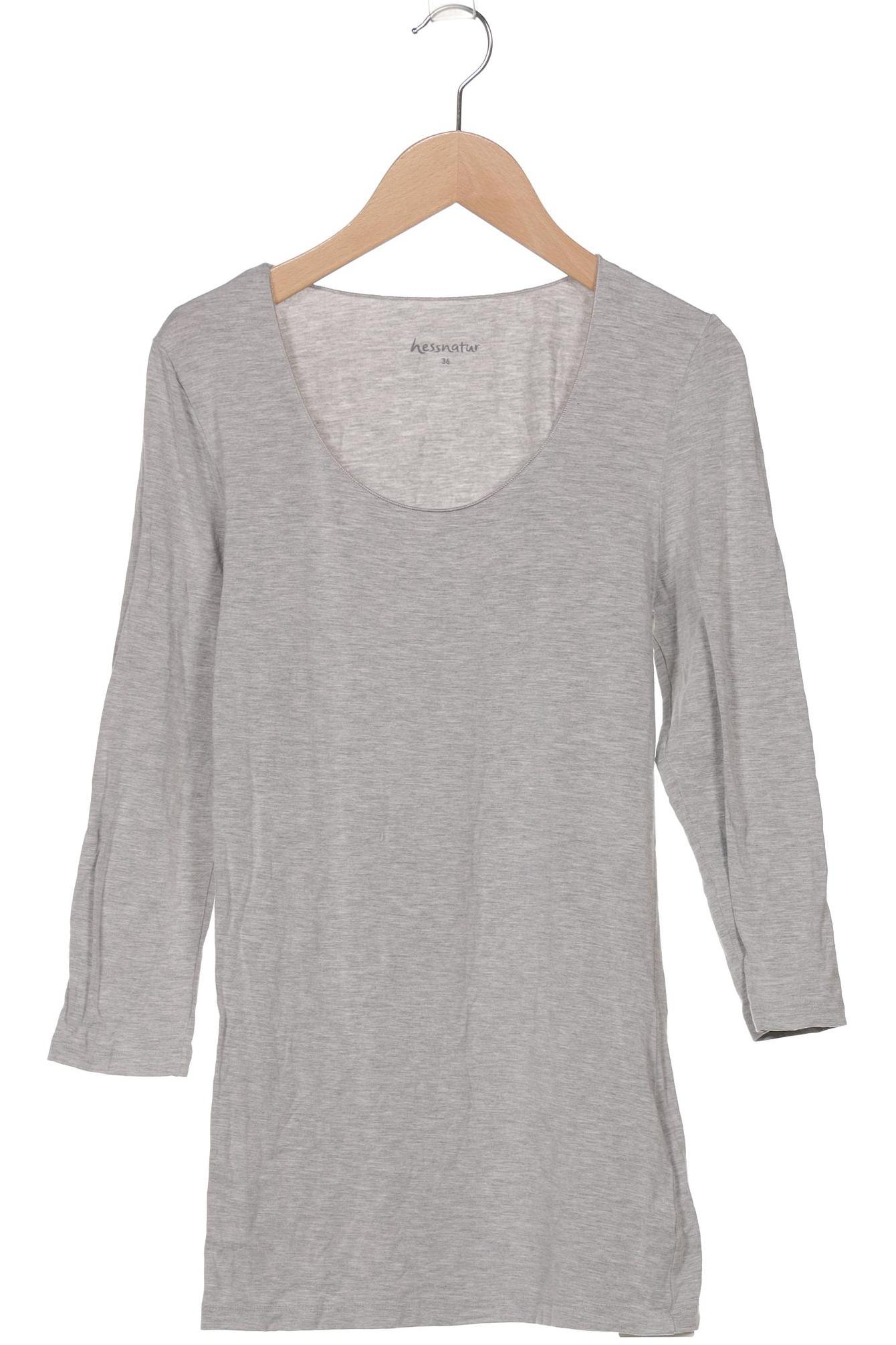 

hessnatur Damen Langarmshirt, grau, Gr. 36