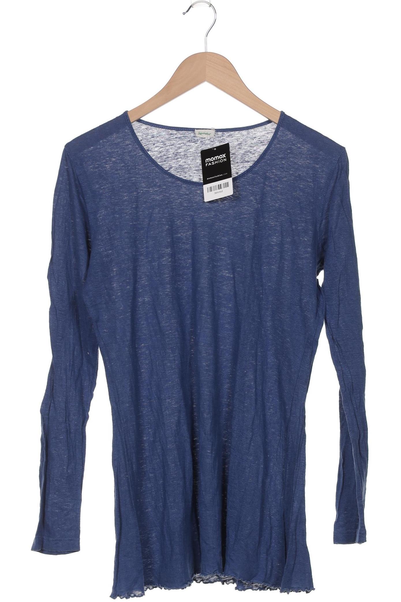 

hessnatur Damen Langarmshirt, blau, Gr. 38