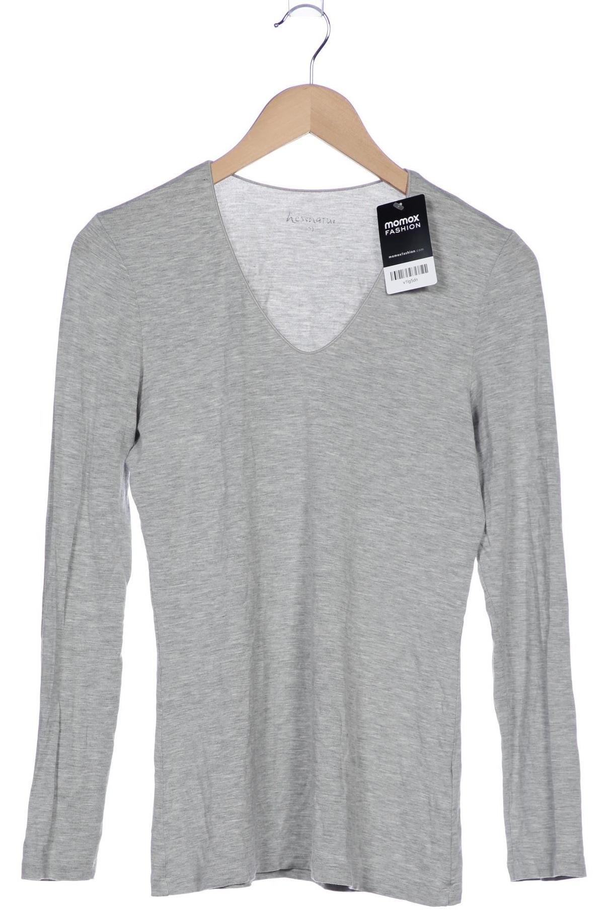

hessnatur Damen Langarmshirt, grau, Gr. 38