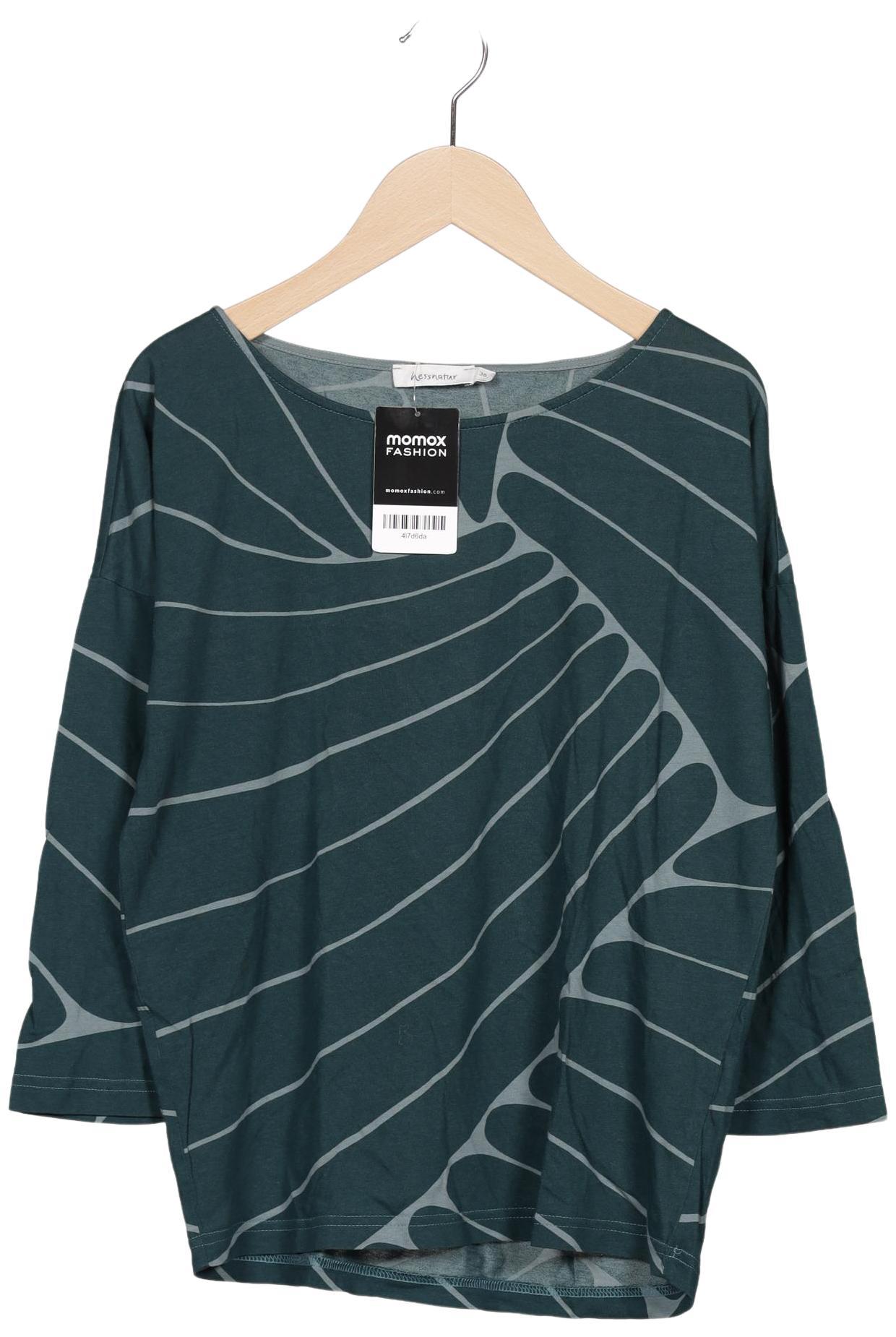 

hessnatur Damen Langarmshirt, türkis, Gr. 36