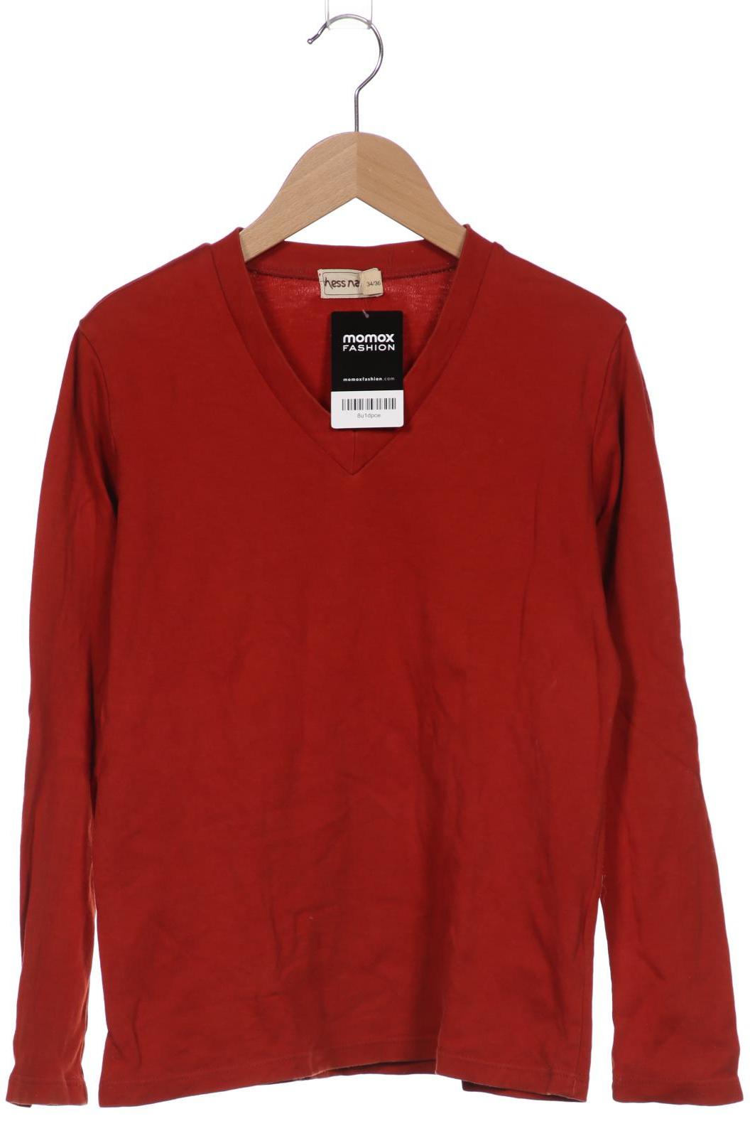 

hessnatur Damen Langarmshirt, rot, Gr. 34