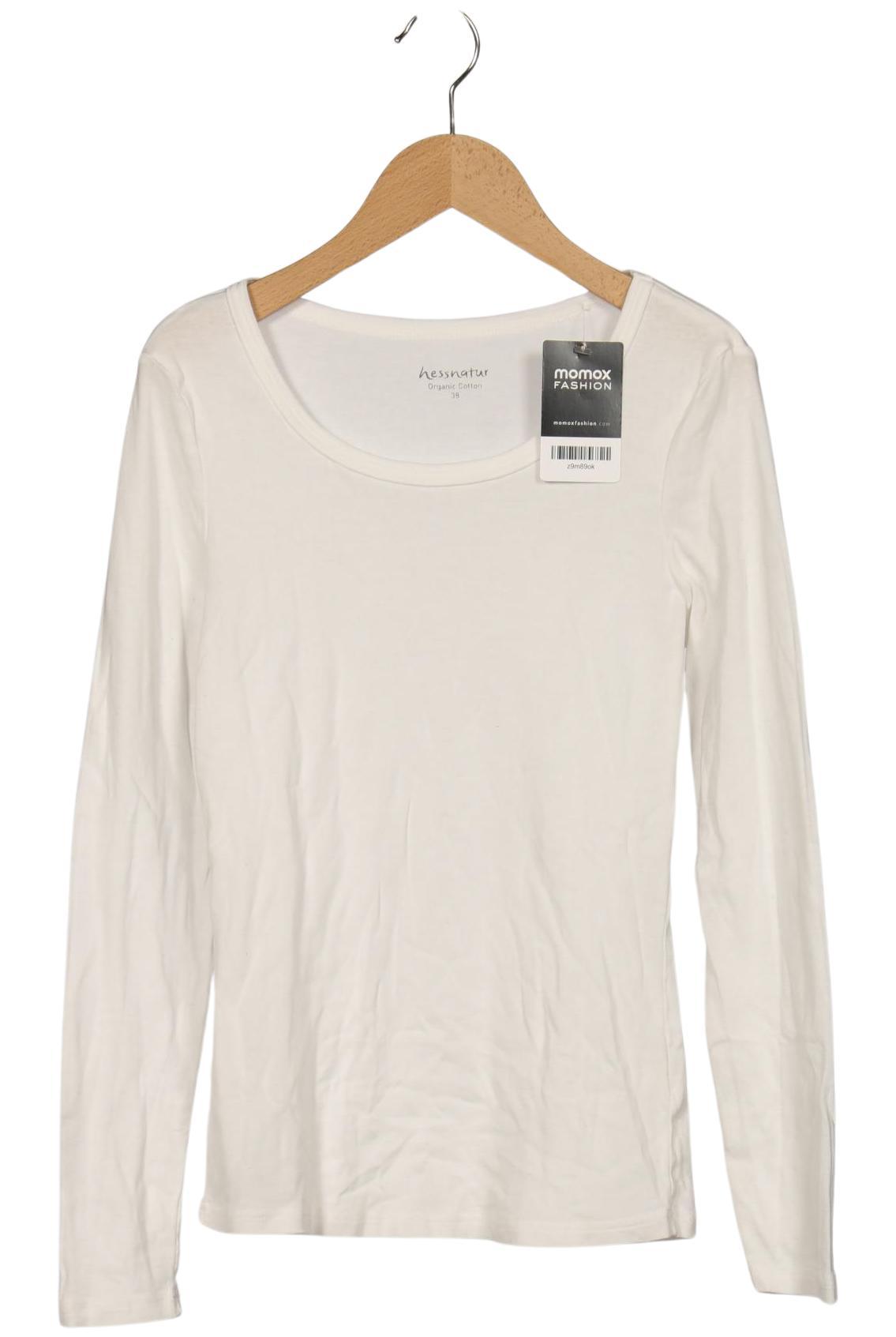 

hessnatur Damen Langarmshirt, weiß, Gr. 38