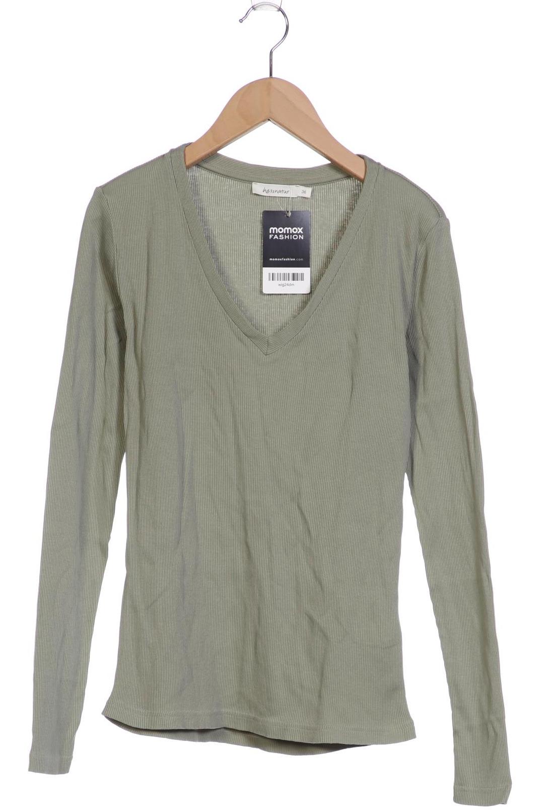 

hessnatur Damen Langarmshirt, grün, Gr. 36
