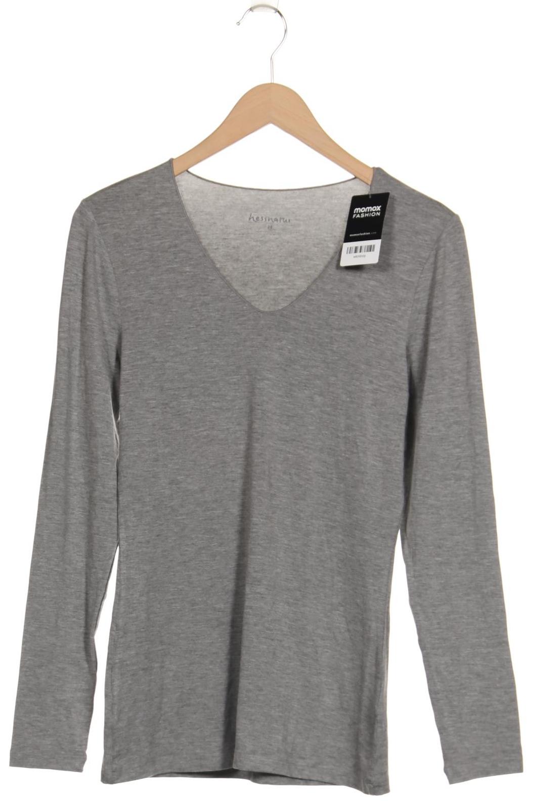 

hessnatur Damen Langarmshirt, grau, Gr. 38