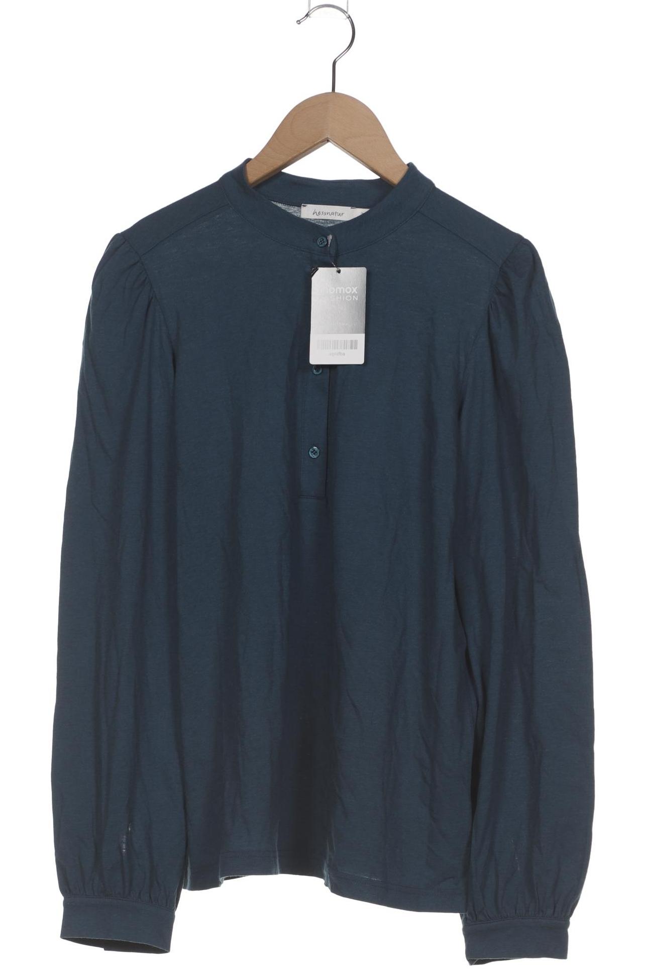

hessnatur Damen Langarmshirt, türkis, Gr. 36