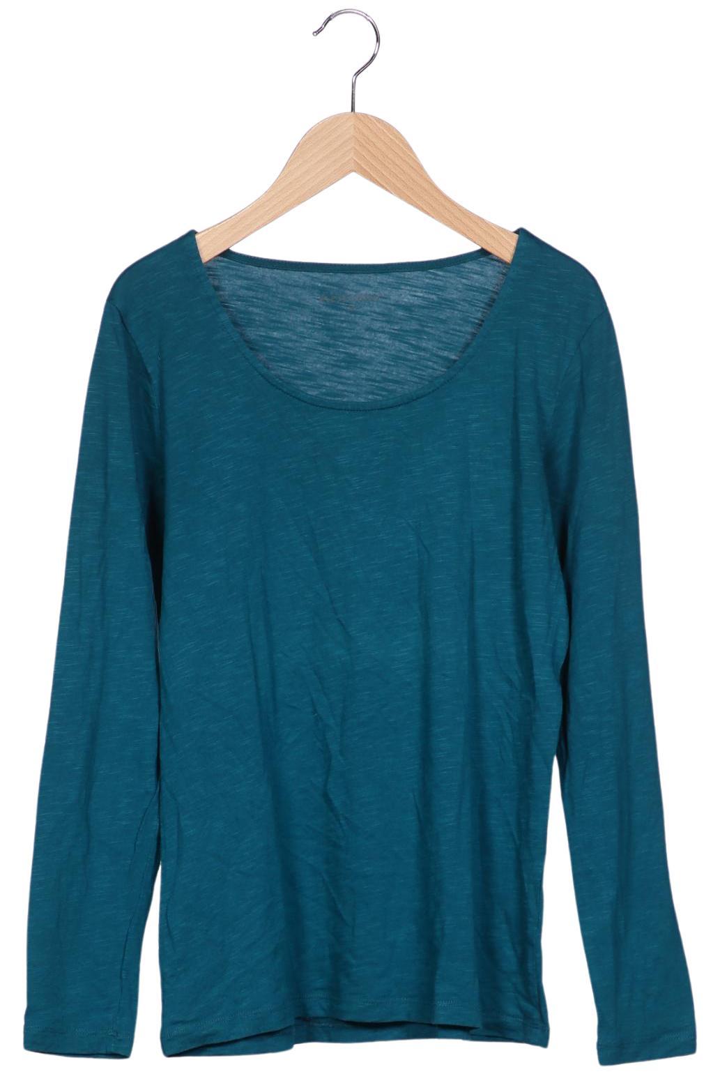 

hessnatur Damen Langarmshirt, türkis, Gr. 38